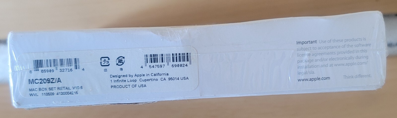 SEALED NEW Apple Mac Box Set Includes Mac OS X Snow Leopard iLife iWork MC209Z/A