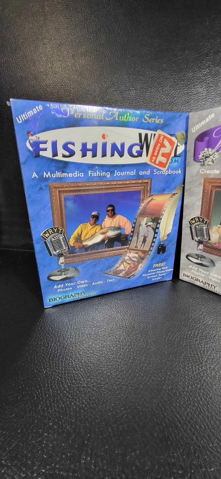 Vintage PC Software .com FISHING & WEDDING Big Box Complete Set CD Manuals WIN95