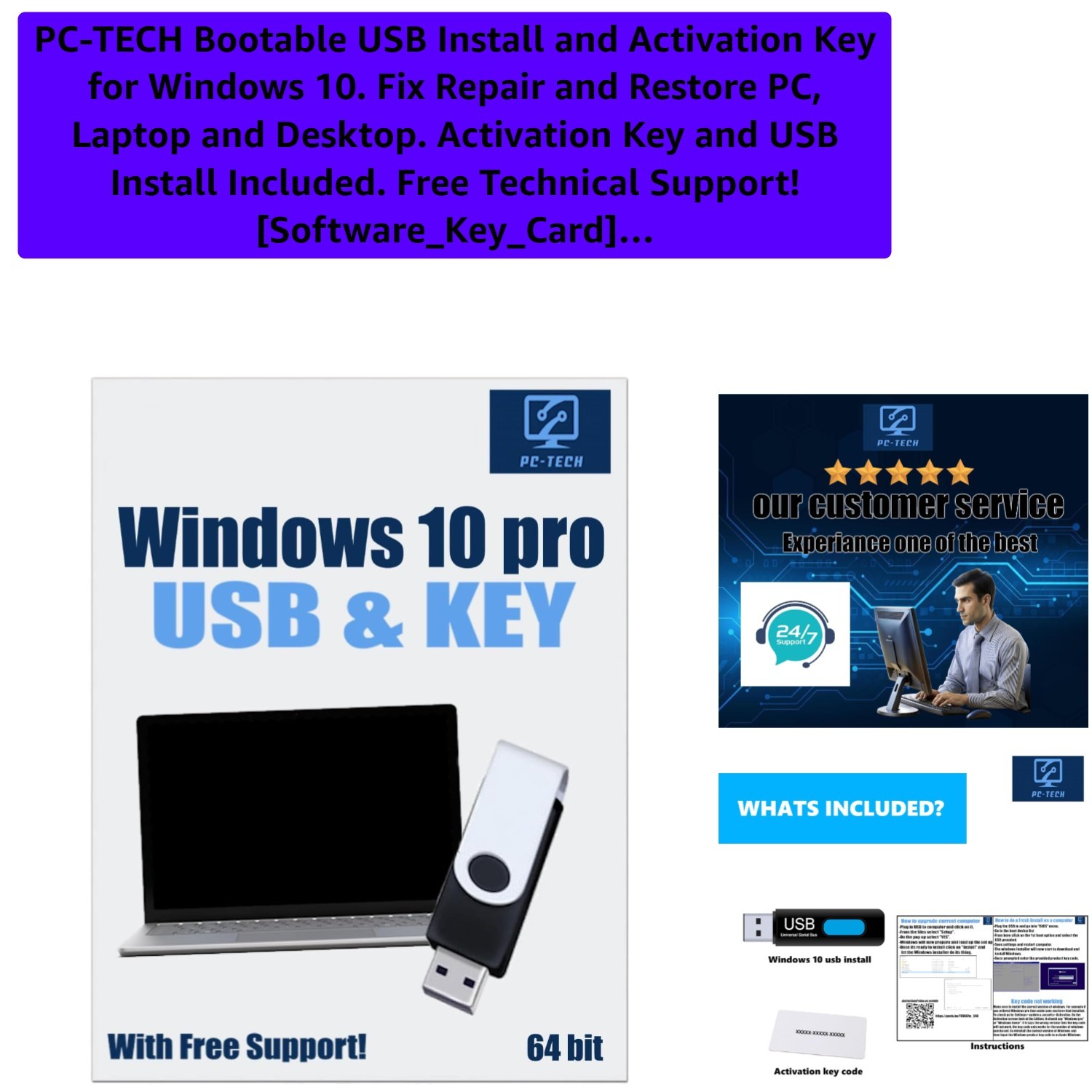 Bootable USB Install and Activation Key for Windows 10. Fix Repair and Restor…