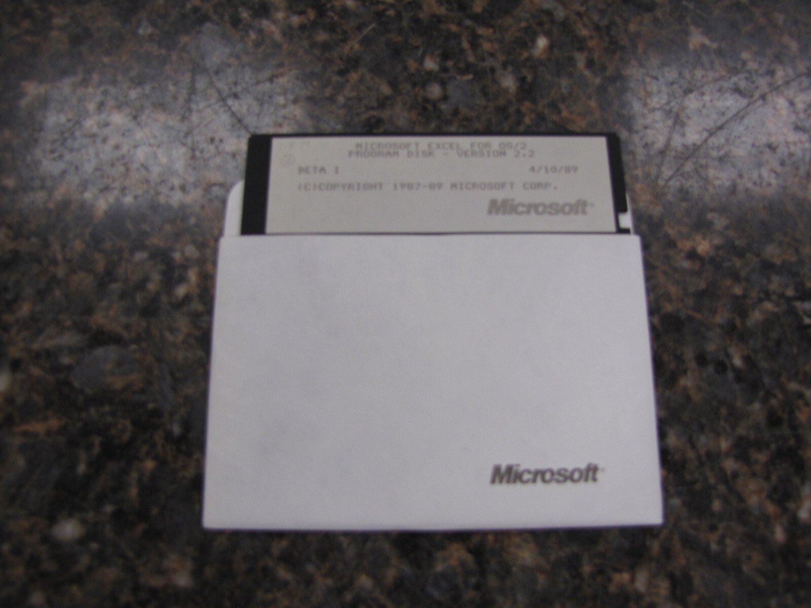 1989 Microsoft Excel for OS/2 Program 5.25” Floppy Disk Ver 2.2 Beta I – Qty