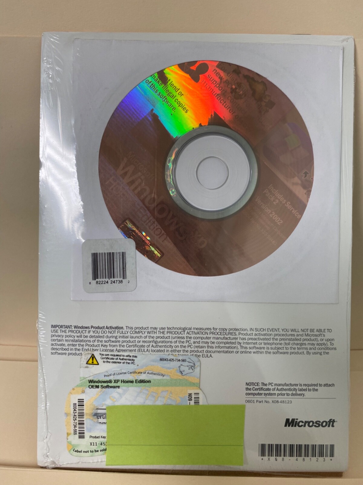 Microsoft Windows XP Home Edition with Service Pack 2
