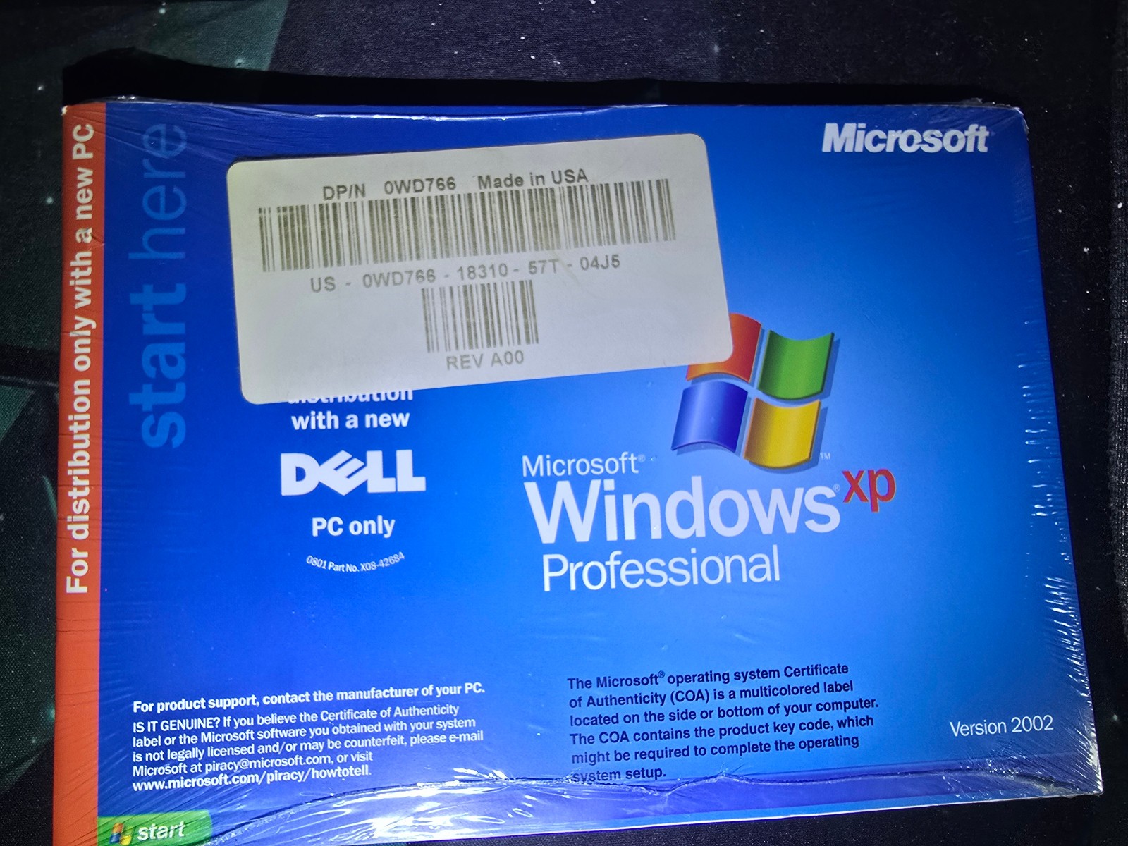NEW Sealed Dell Windows XP Professional SP2 Reinstallation CD Disk Pack 0WD766