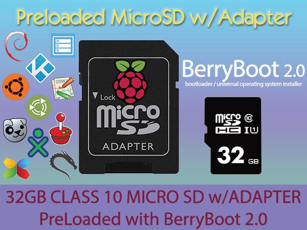 BerryBoot 2.0 Multi OS Installer for Raspberry Pi Preloaded Class 10 Micro SD