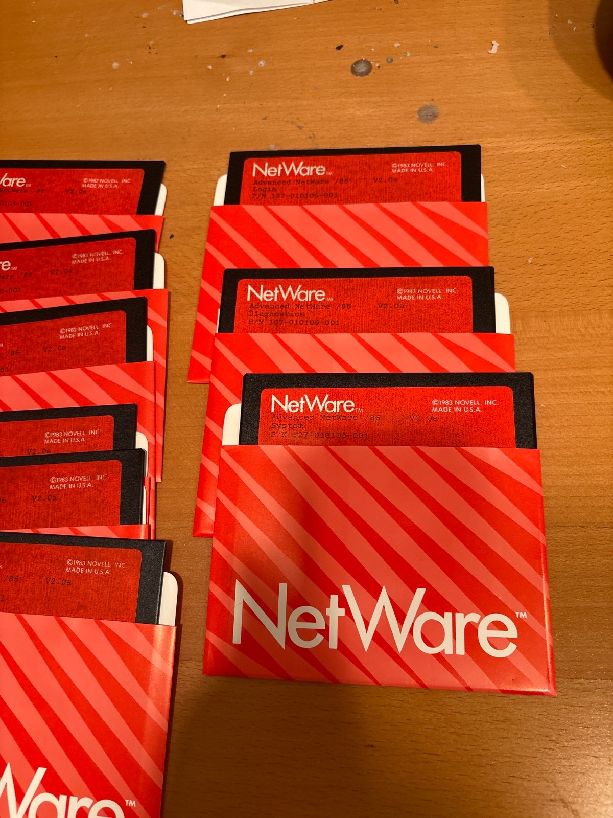Rare Novell Netware , v2.0A, and more 5.25”. Lots of Disks