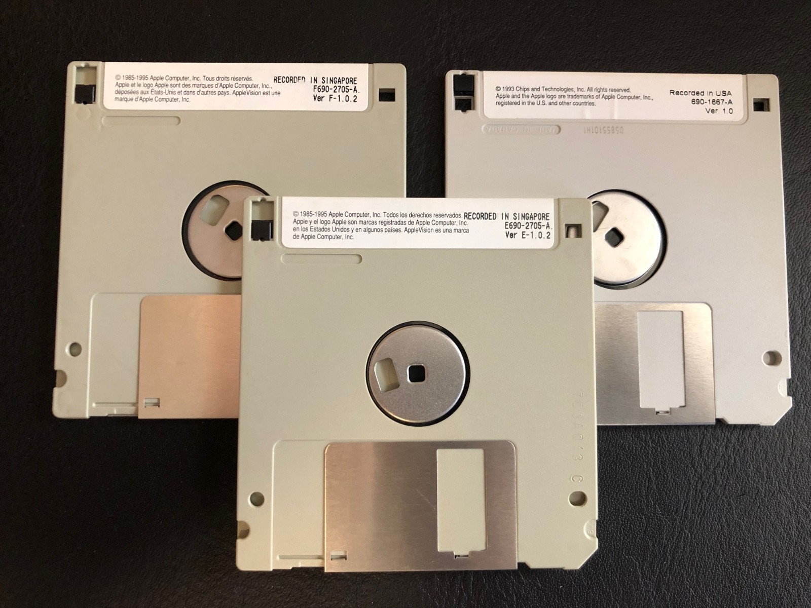 AppleVision / Display Drivers Lot of 3 Diskettes / Macintosh Computer Software