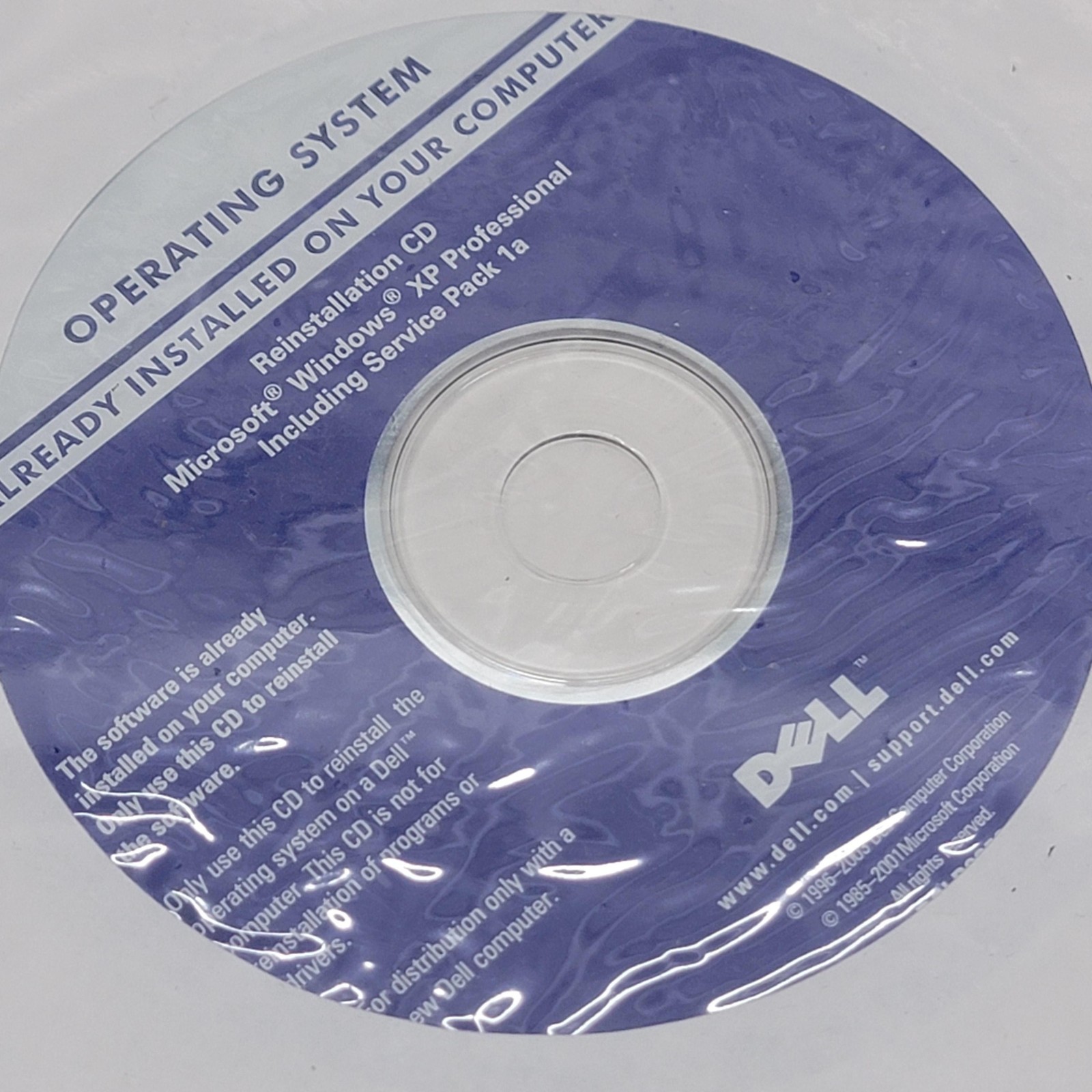 Vintage 2002 Microsoft Windows XP Professional Reinstallation CD Dell OEM SP1a