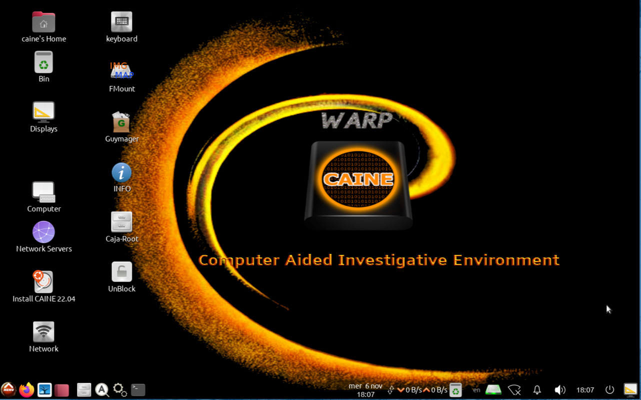 CAINE (Computer Aided INvestigative Environment) GNU/Linux live