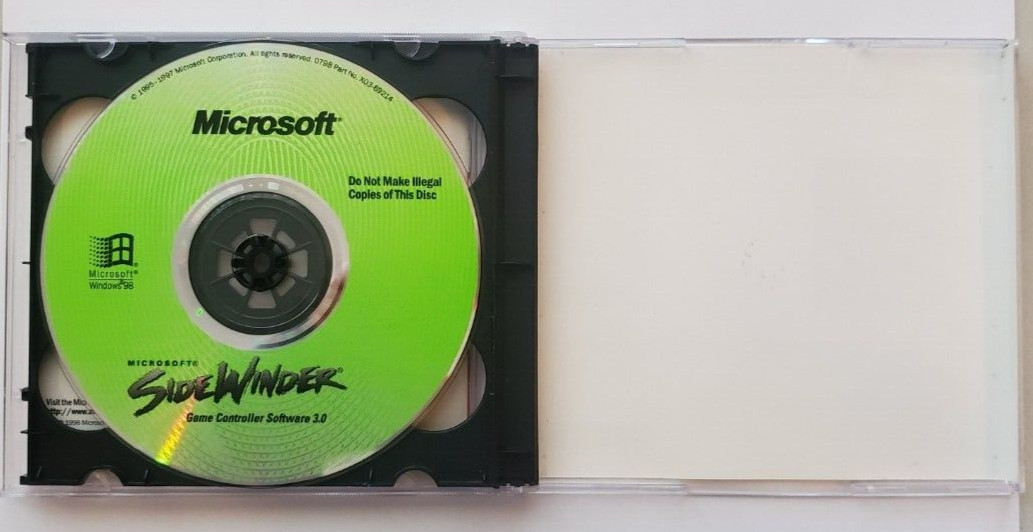Side Winder Force Feedback Getting Started Microsoft Windows 98, 2 Games