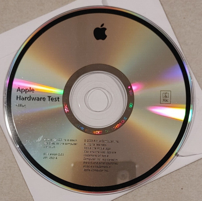 Apple Hardware Test CD Disc for eMac Version 2.0.1