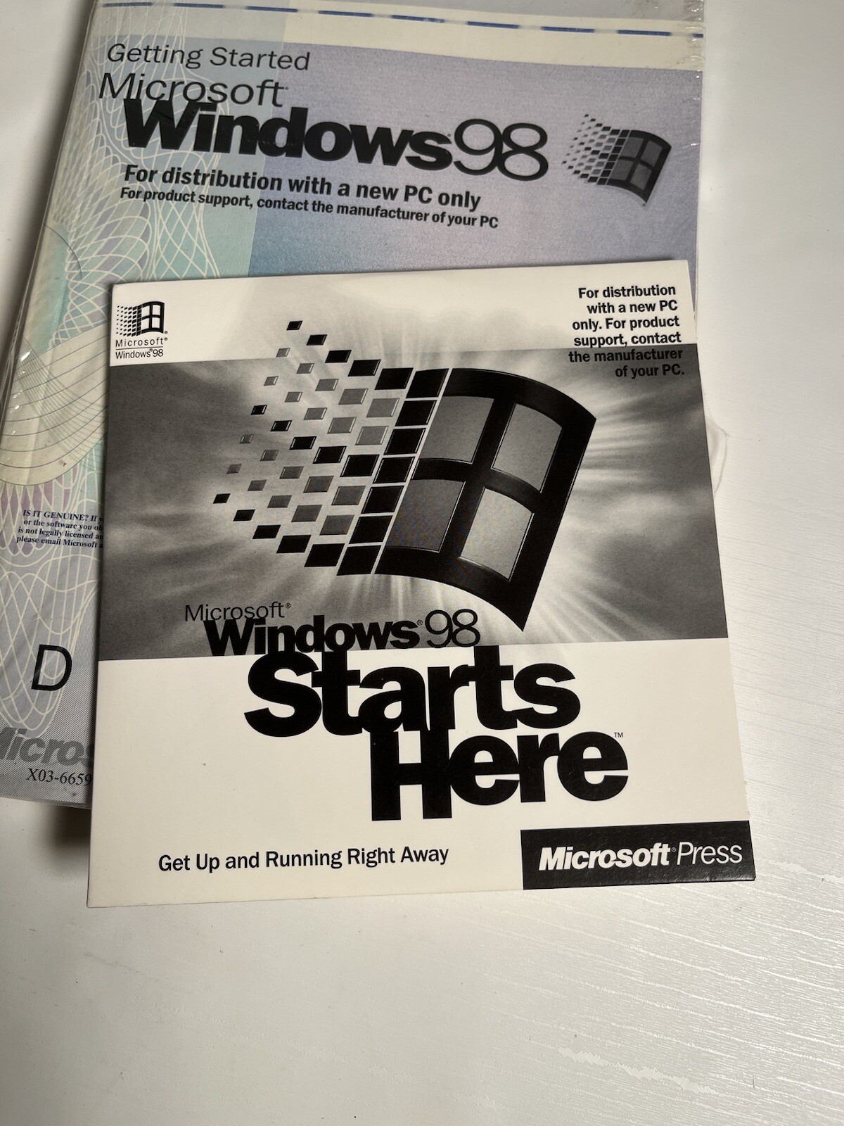 Vntg 98 Windows NEW SEALED Getting Started Book With CD Product Code PC Edition
