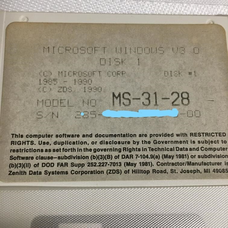 UNTESTED – MISSING DISK 5 – Microsoft Windows V 3.0 3.5″ Floppy Disks OS Install