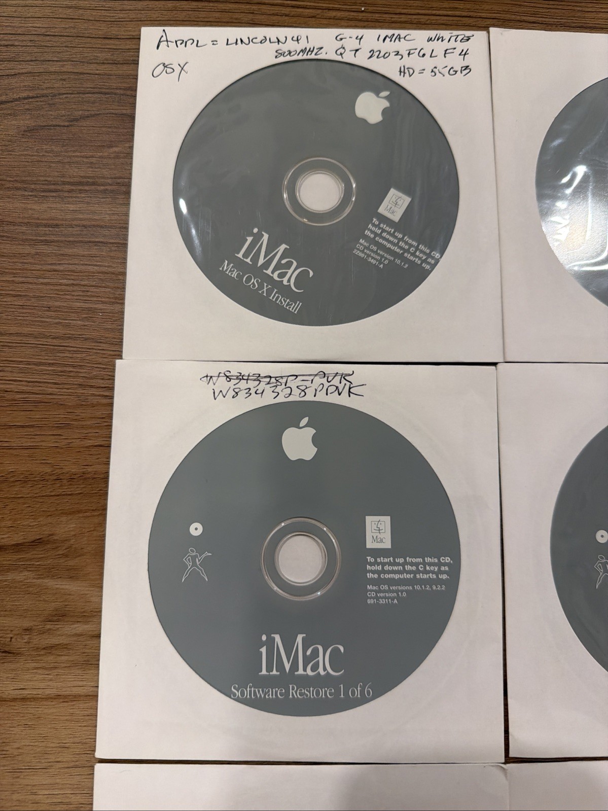 Apple iMac OS X Install Disks 10.1.2 + Applications + iMac Software Restore