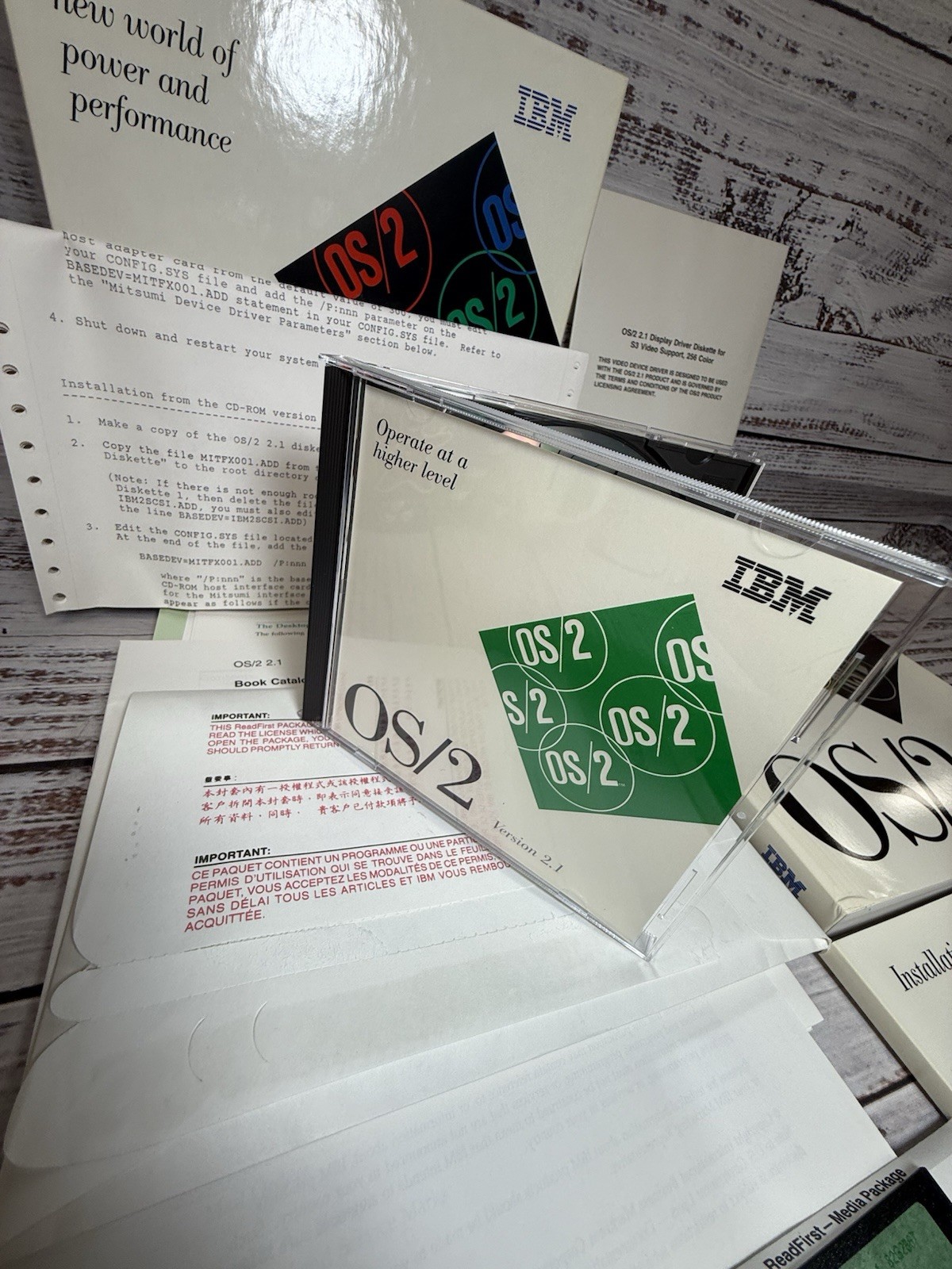 IBM OS/2 Special Edition for Windows 3.1 CD-ROM, 5.25 Discs Complete w. Manuals