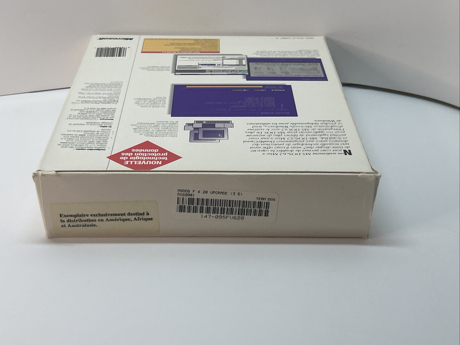 Microsoft MS-DOS 6.2 Upgrade – Big Box With 3.5″ disks – FRENCH
