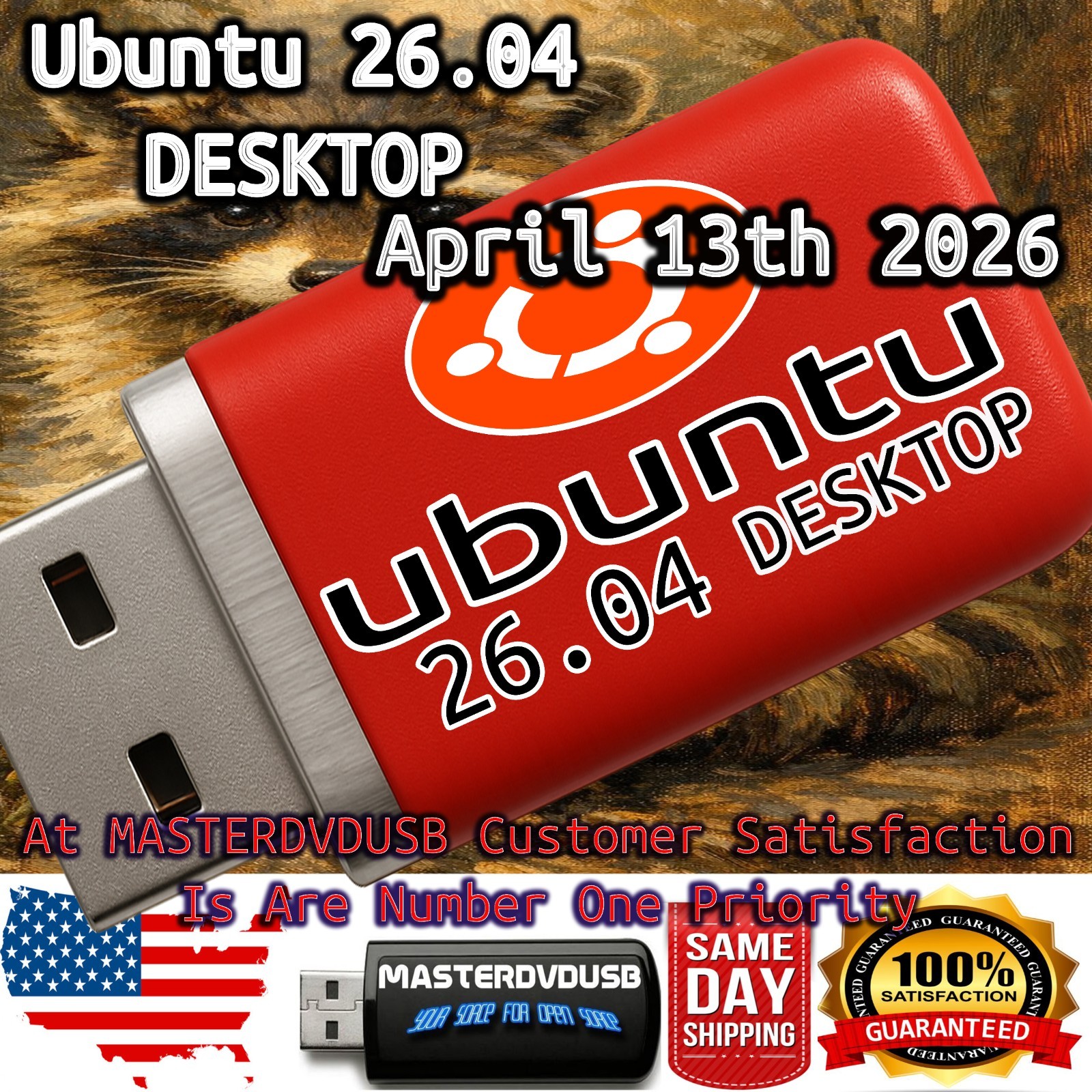 Ubuntu Desktop 24.04.5 LTS April 2026 Bootable USB Installer AMD64 SHA256