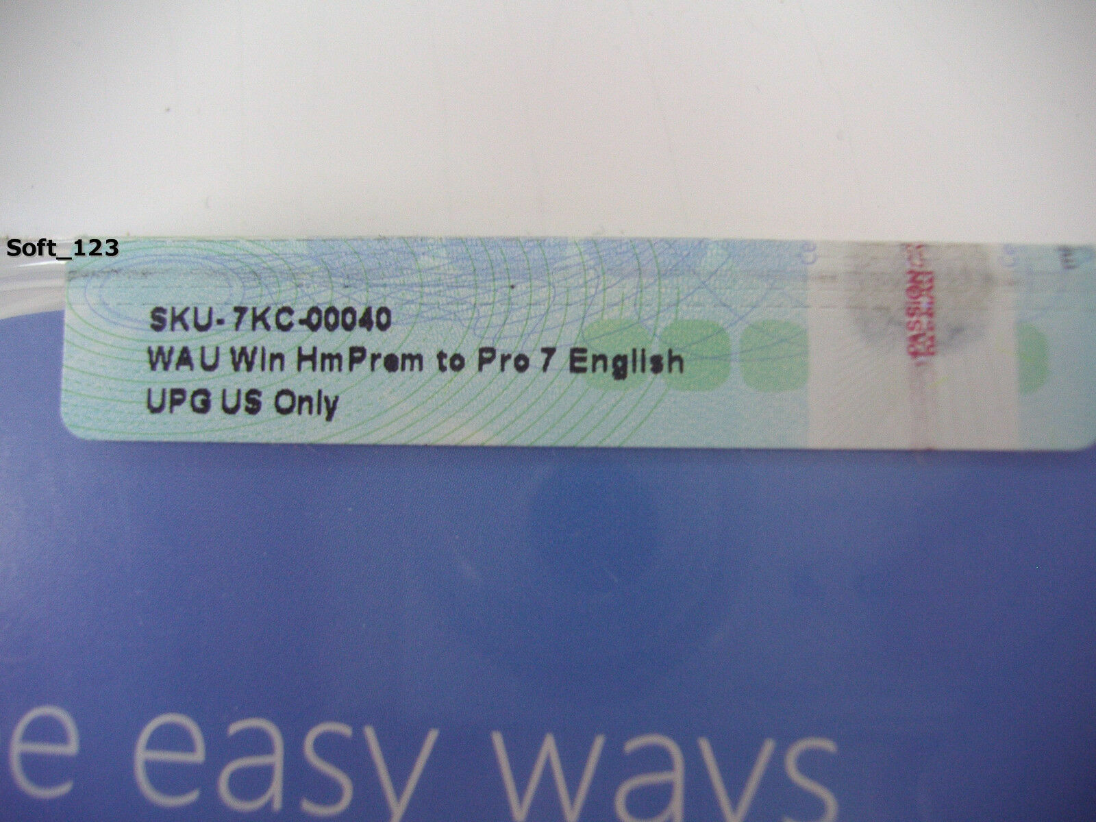 Microsoft Windows 7 Home Premium to Professional Anytime Upgrade 32/64 bit vers.