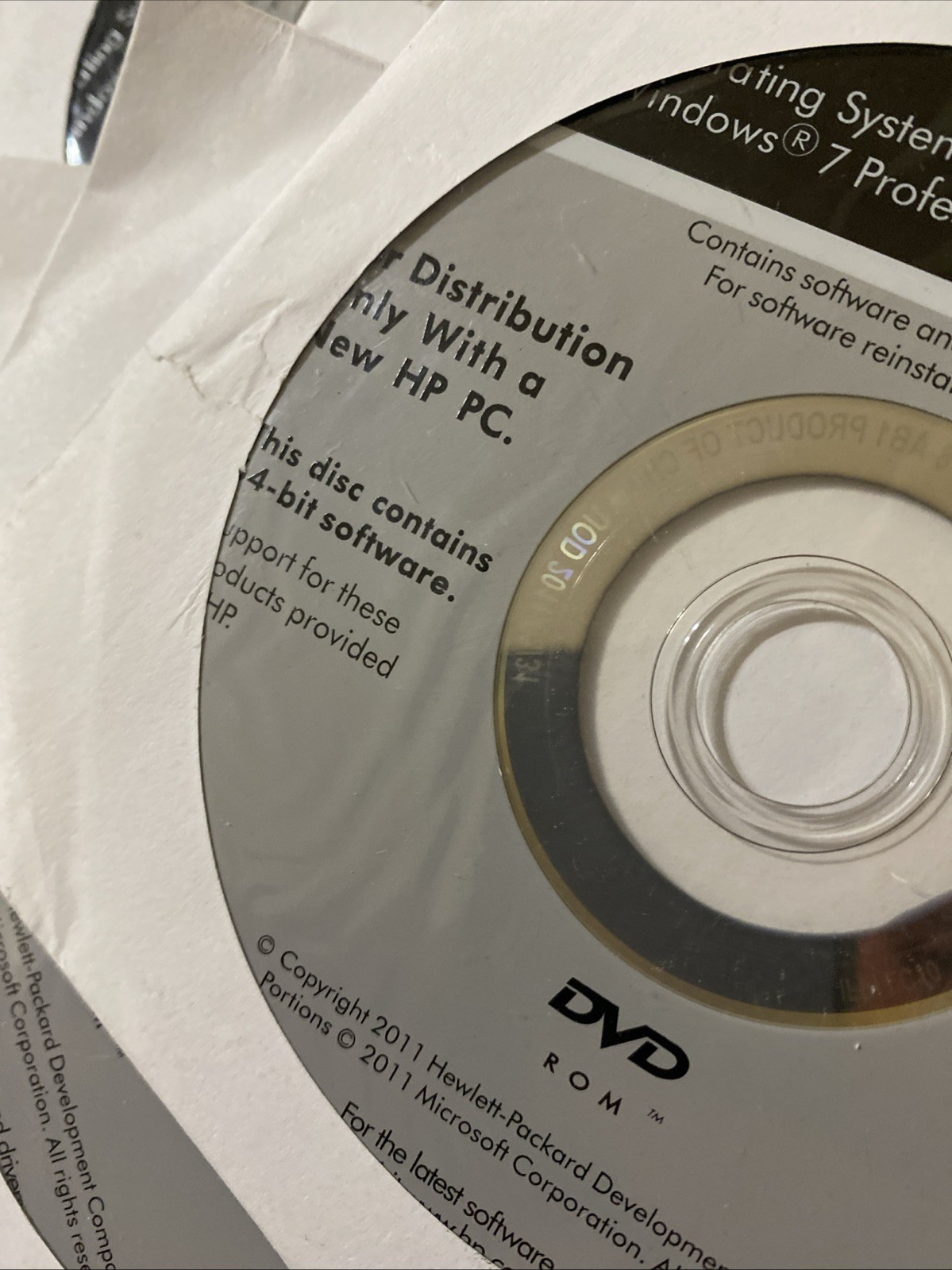 HP Driver Recovery Windows 7 Professional 2011 64bit – SEALED!!!