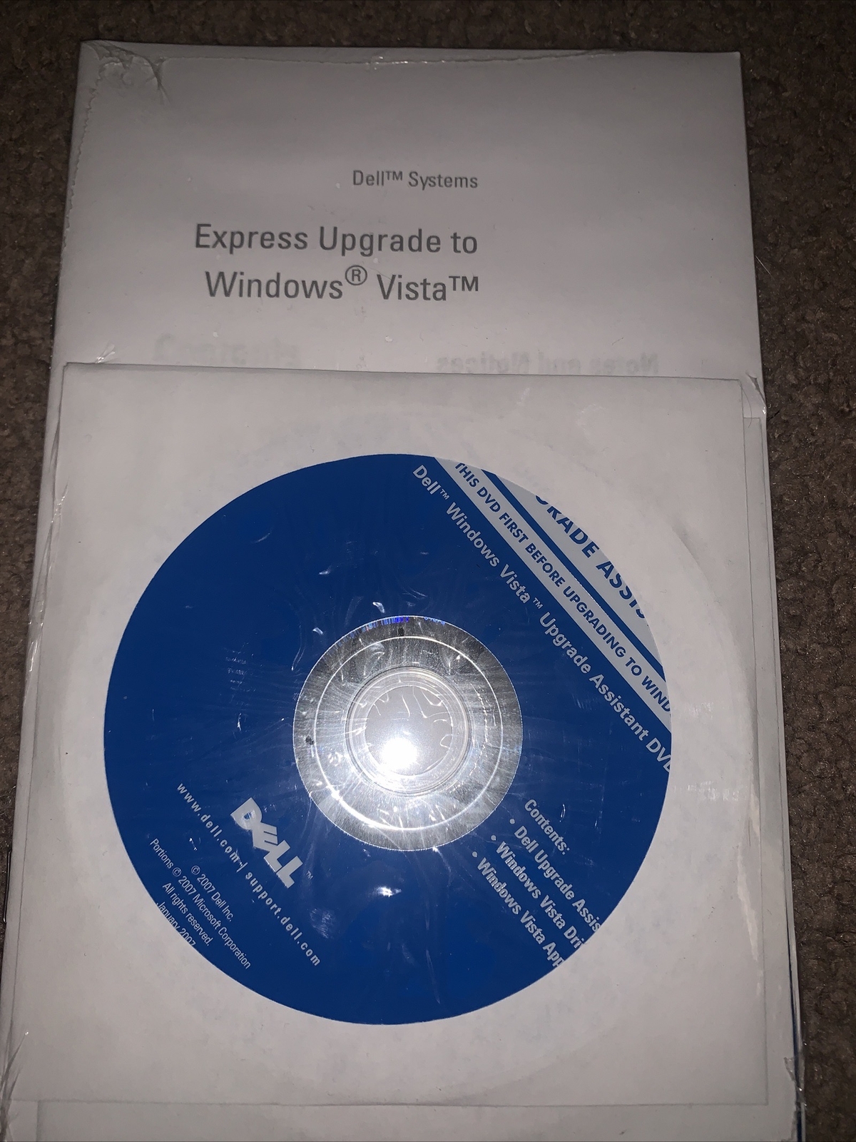 Microsoft Windows Vista Business – Express Upgrade DVD With Product Key