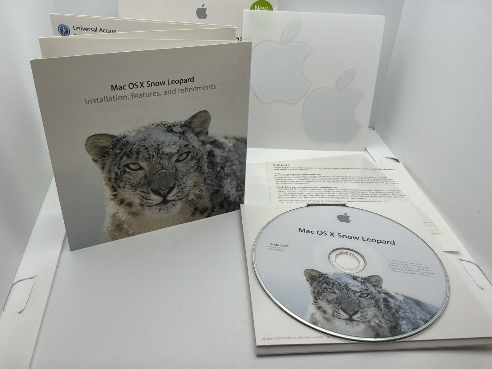 Apple Mac OS X Snow Leopard 10.6.3 Family Pack Install DVD Complete Box Set