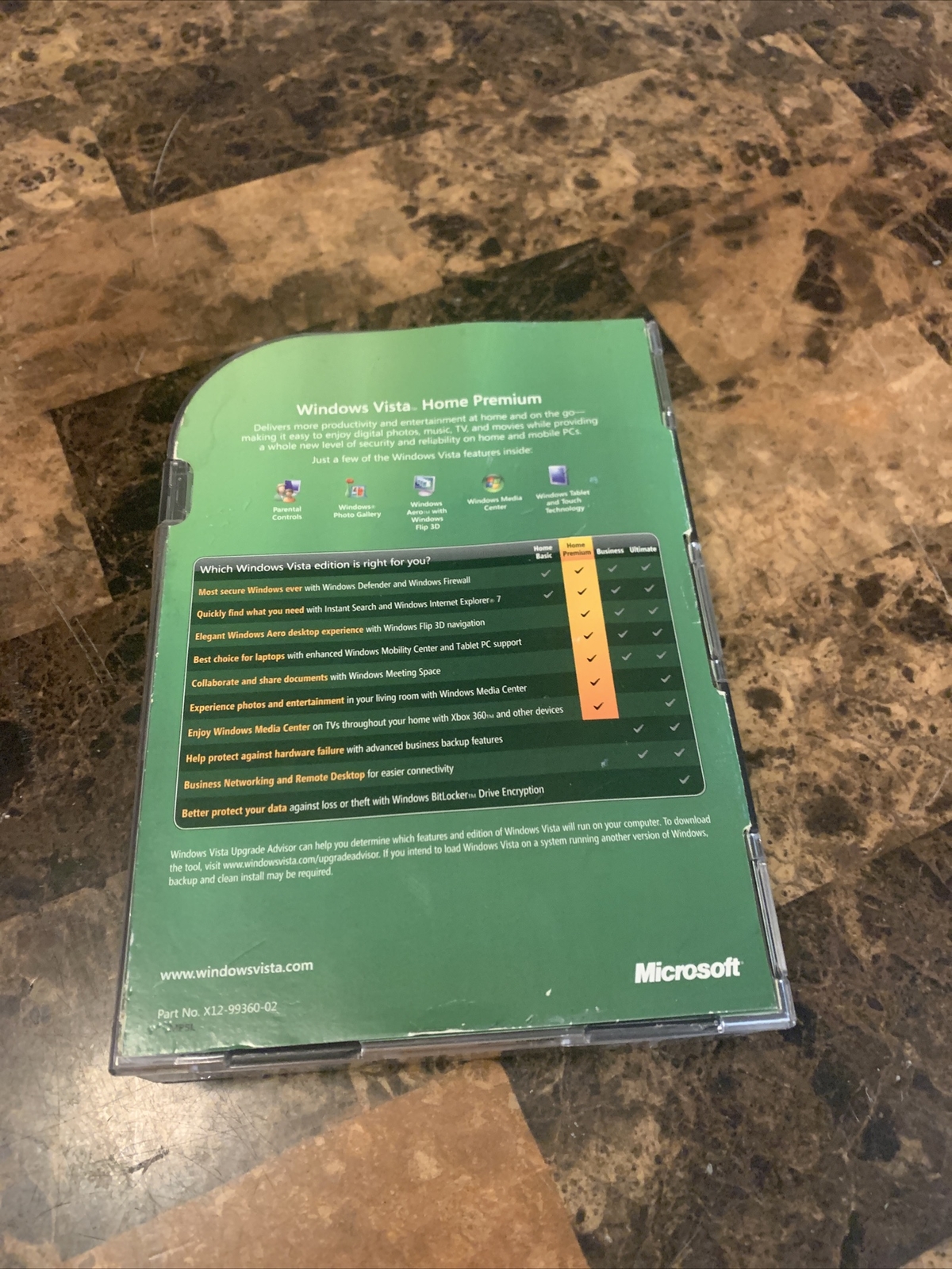 MICROSOFT Windows Vista Home Premium Full MS WIN 32 Bit DVD INSTALL