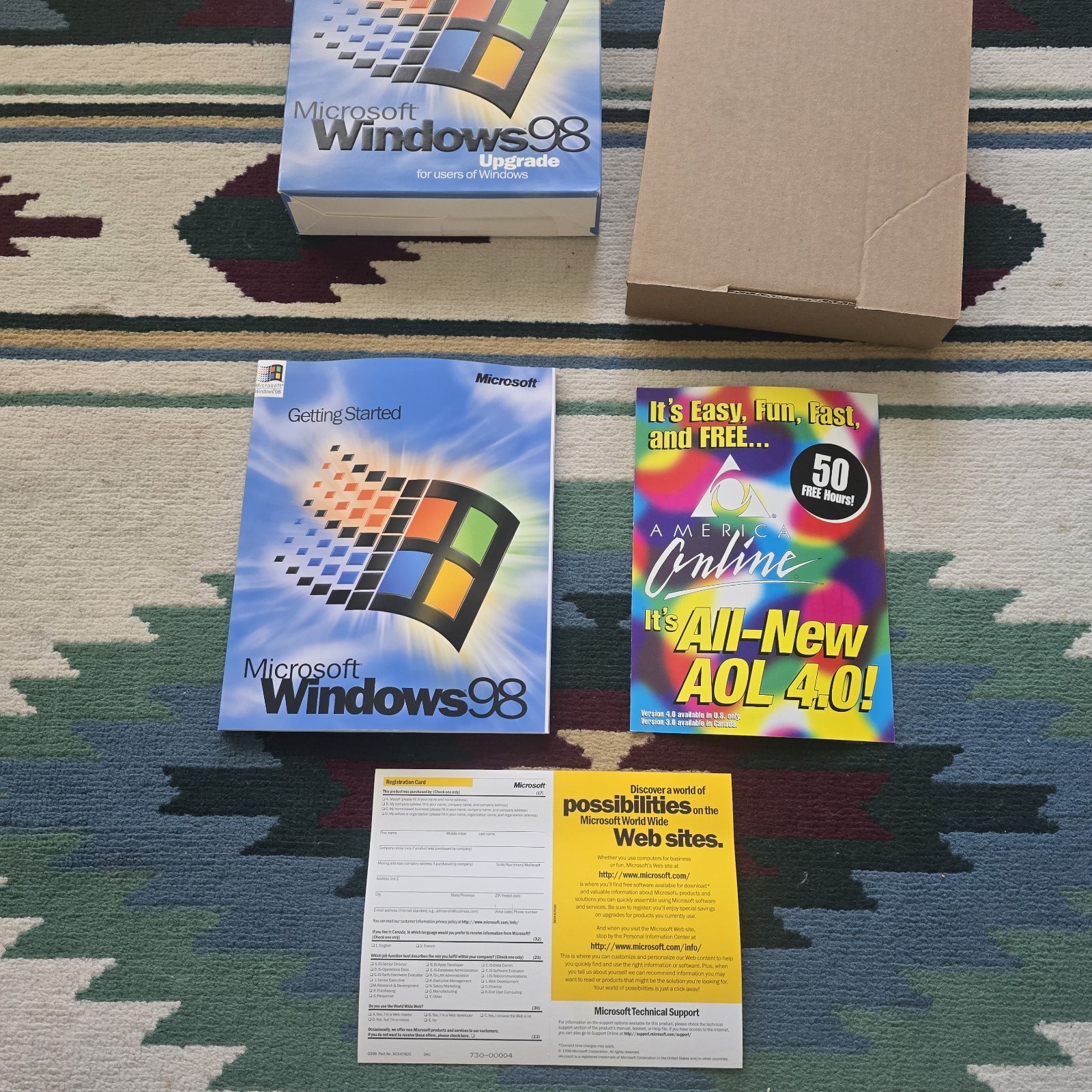 Microsoft Windows 98 Big Box Art Upgrade Vintage – No Disc