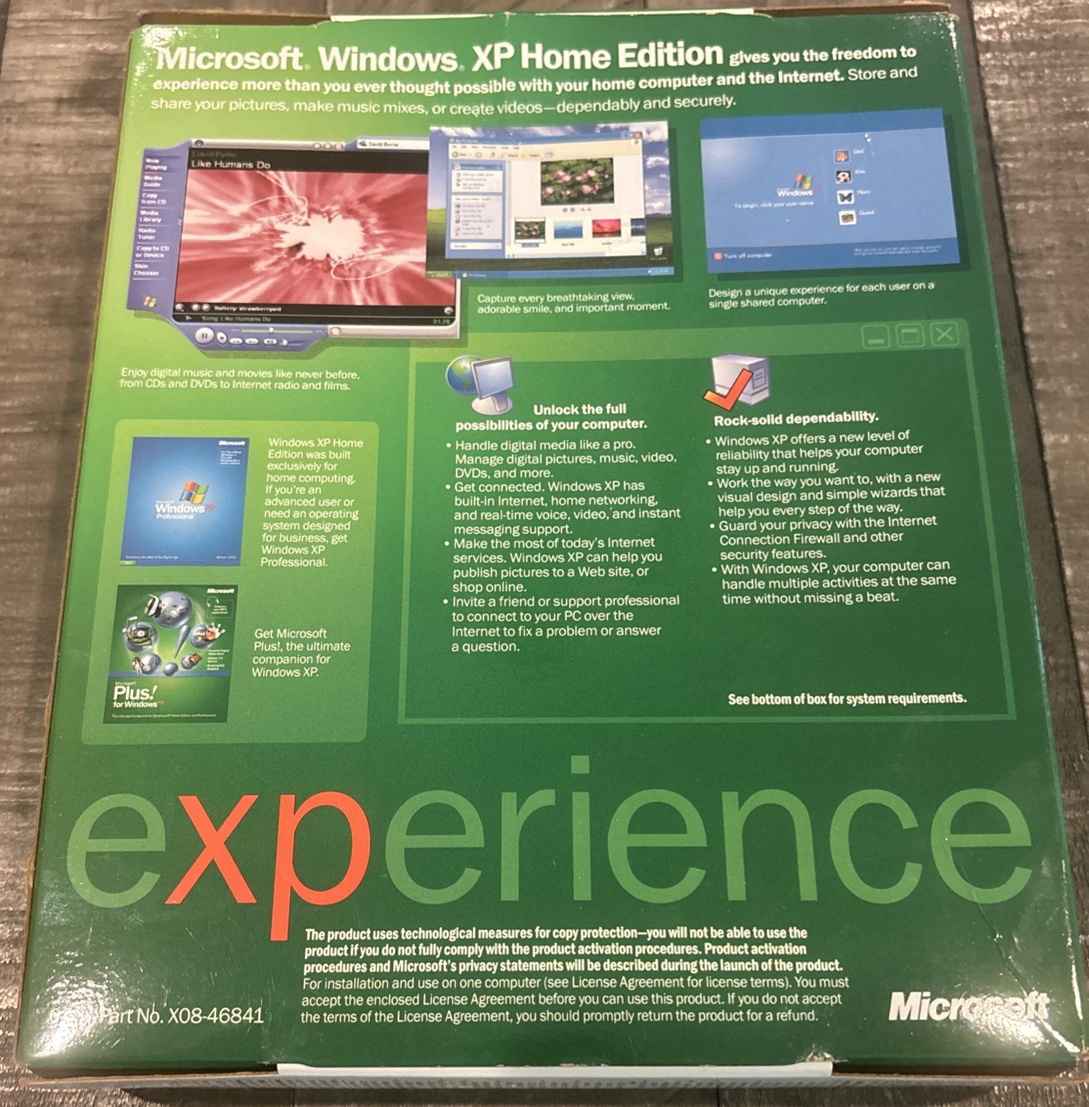 Vintage 2002 Microsoft Windows XP Home Edition Upgrade CD SP1 Full Retail Box!
