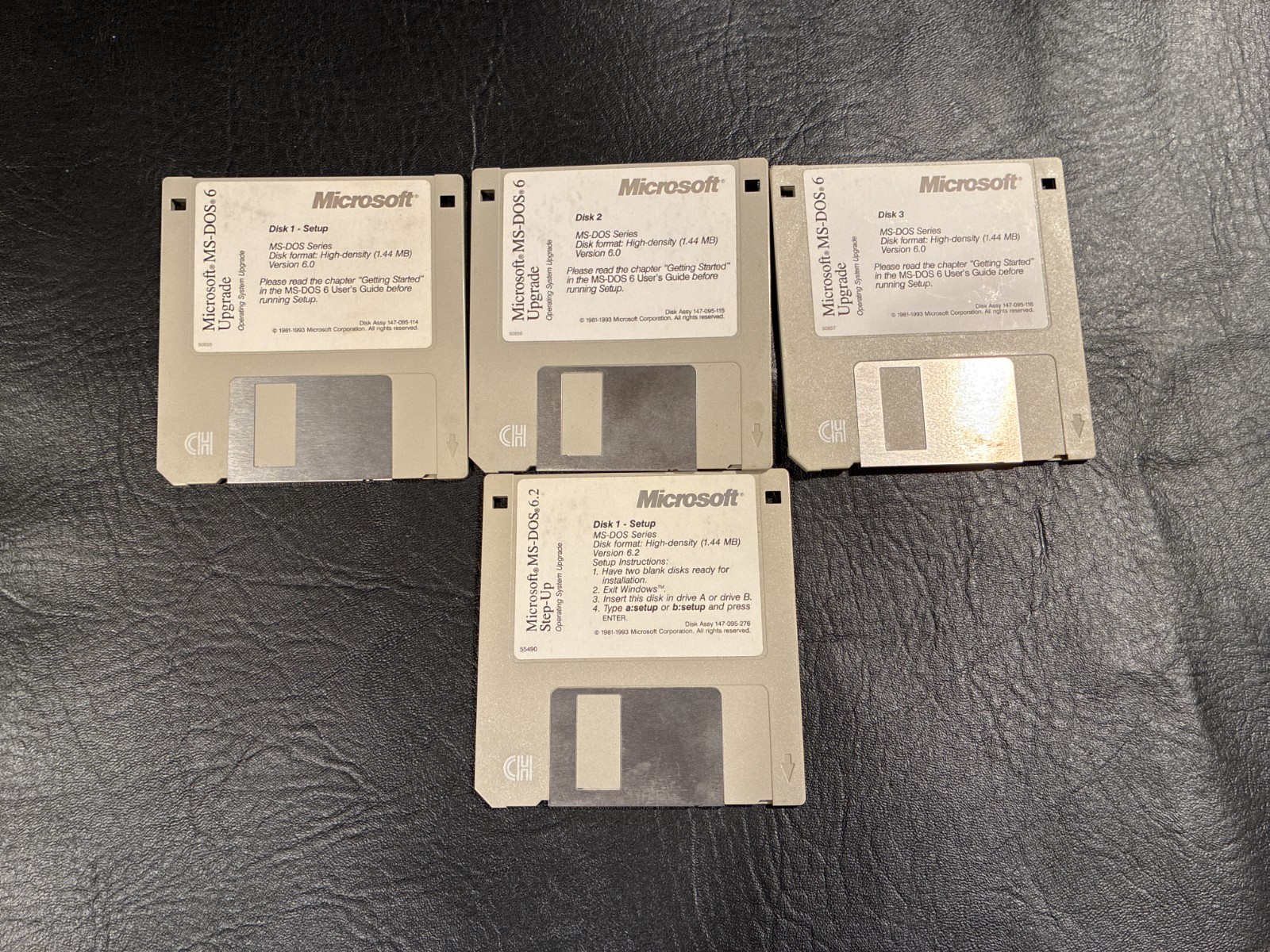 MS-DOS 6 and 6.2 Step-Up Floppy Disk 3.5″ 1.44 MB – Set of 4