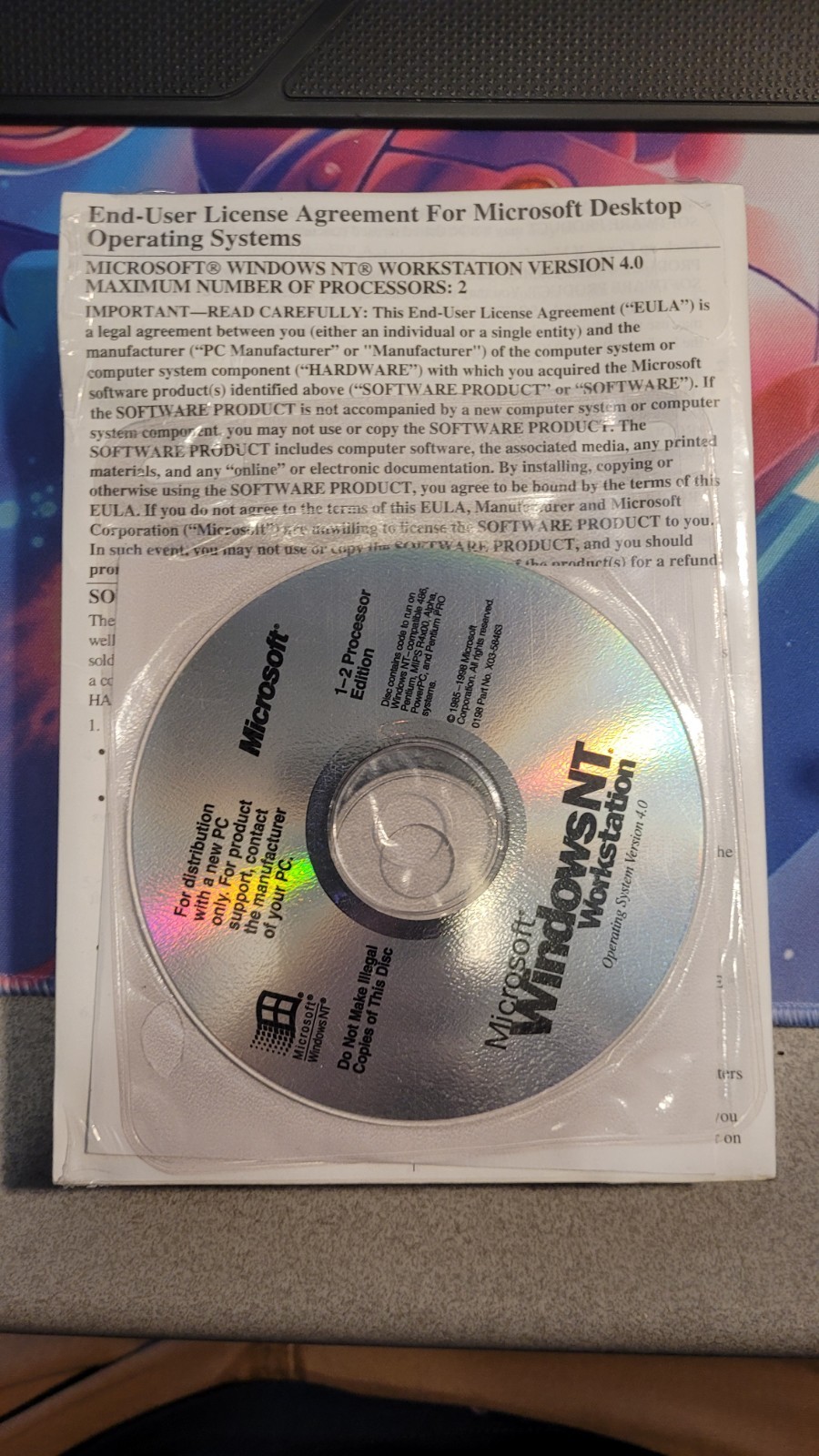 Microsoft WindowsNT Workstation v4.0 w/SP5 – 3.5″ Floppy and 2 CDs