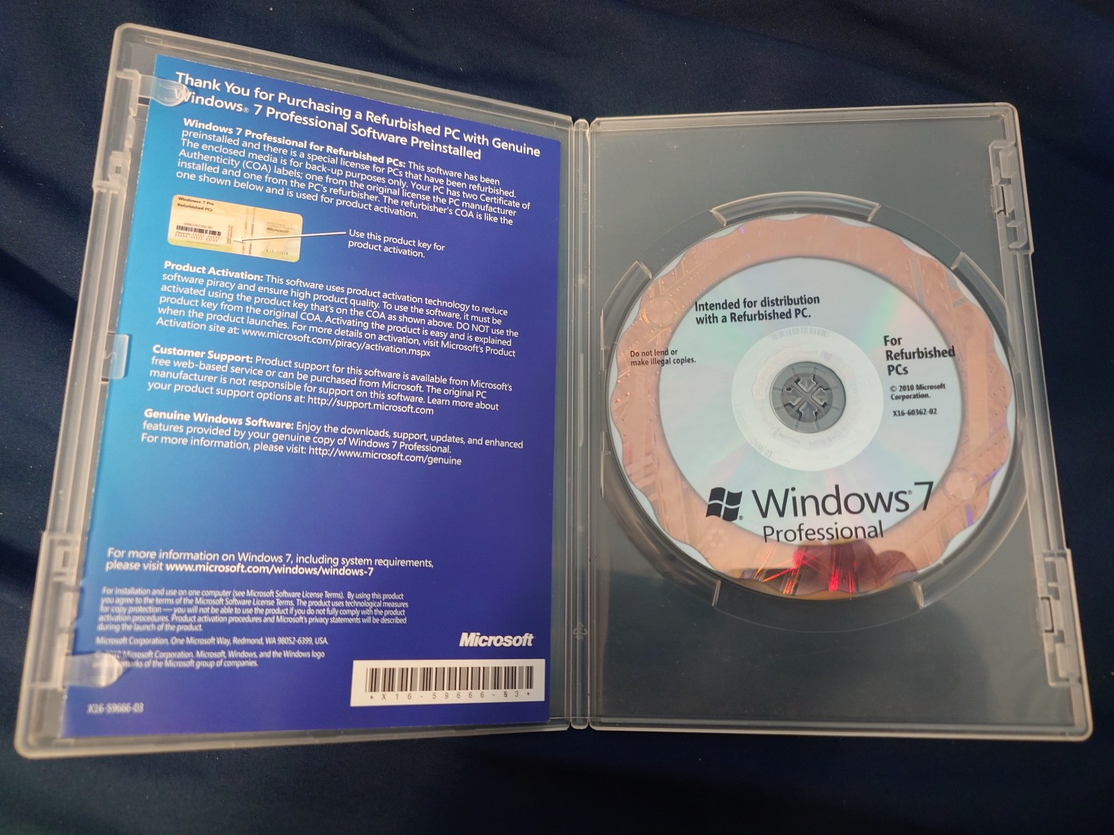 Microsoft Windows 7 Professional 64 Bit Operating System (FQC-08289)