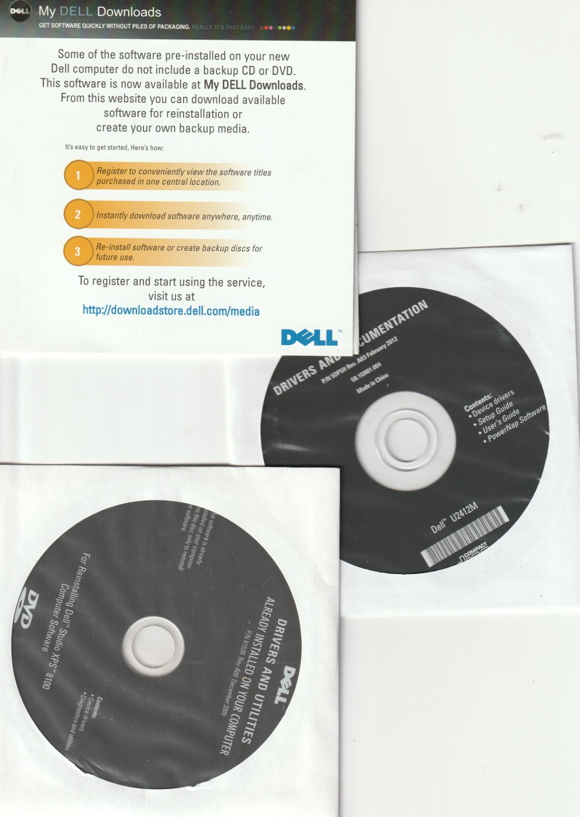 Used 2012 Dell operating system recovery disk utility desk, Windows 7 Home Prem