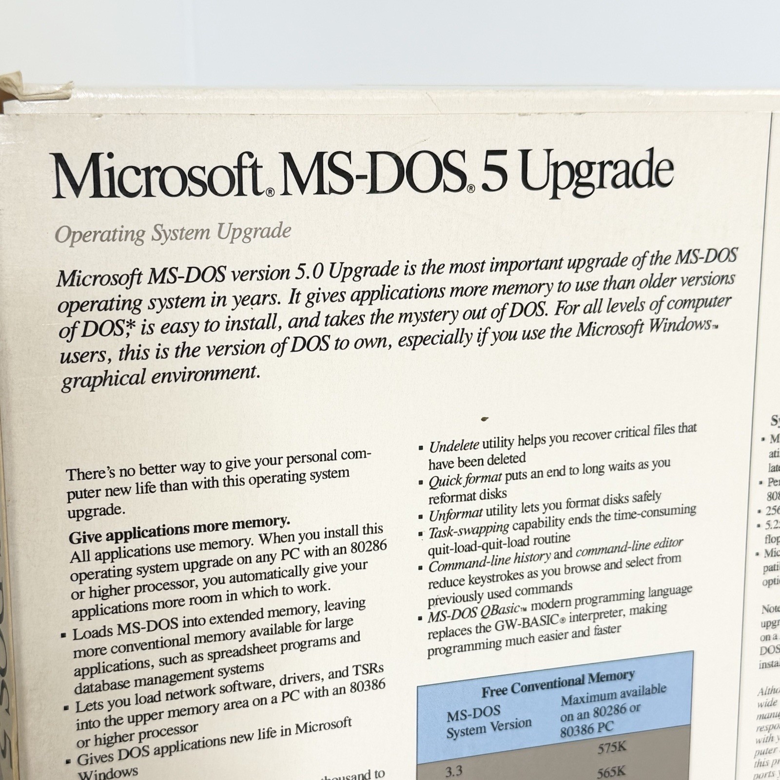 Microsoft MS-DOS 5 Operating System Upgrade 5.25″ Disks & Manuals Vintage 1991