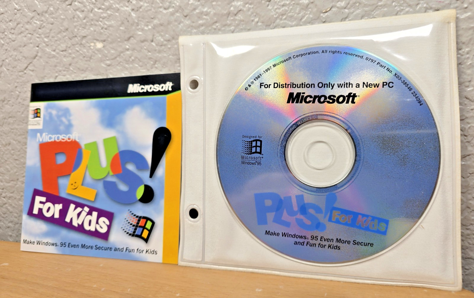 Microsoft Plus! For Kids – Windows 95 – 1997 – w/Manual – NEW CLEAN DISC!