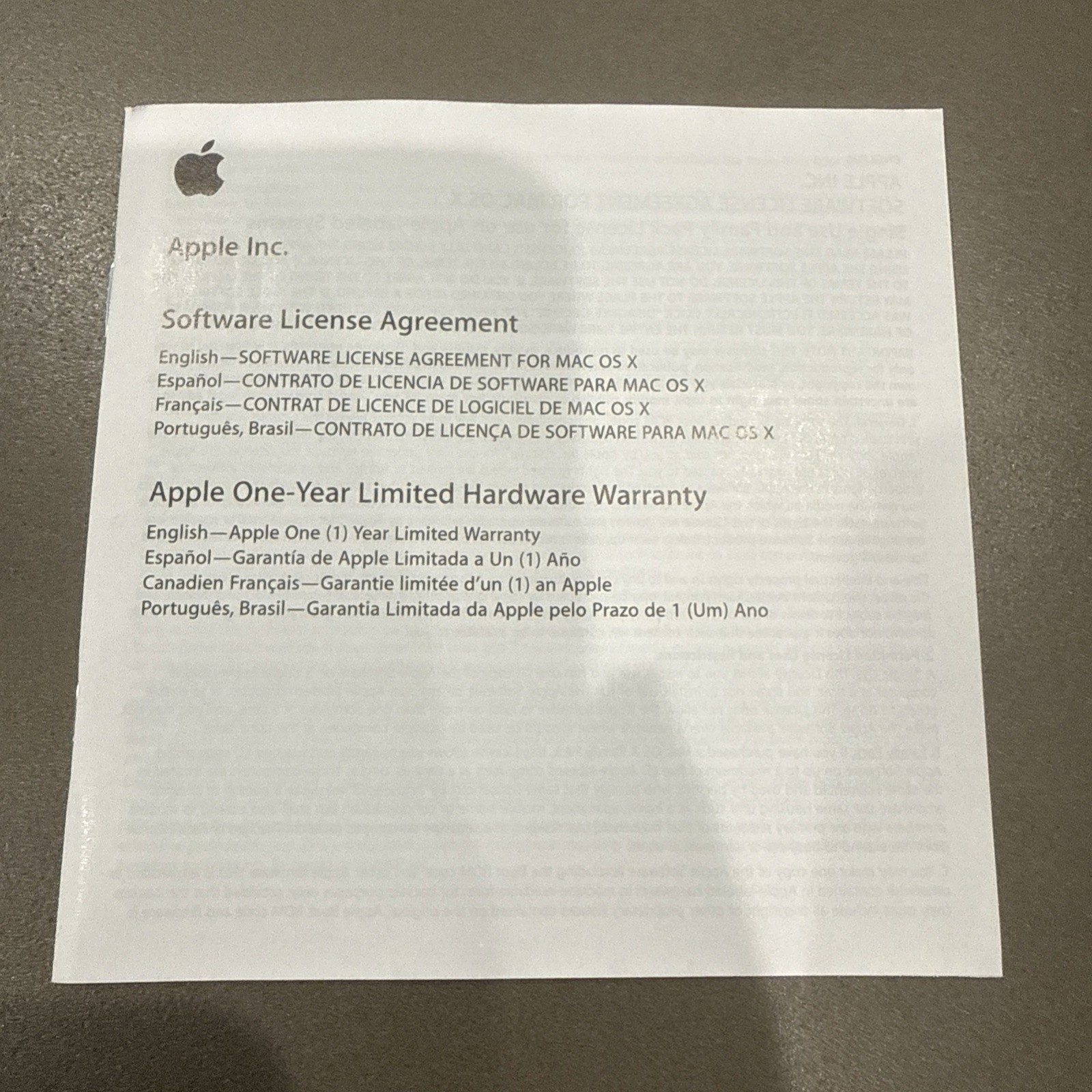 Mac Computers OS X Install Disc 1 & 2 Version 10.5.4 2008 Model 3A152 W/Manuals