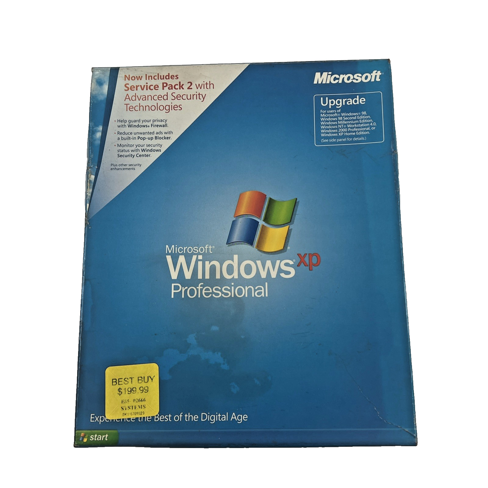 Microsoft Windows XP Professional Upgrade Boxed Retail Software Service Pack 2