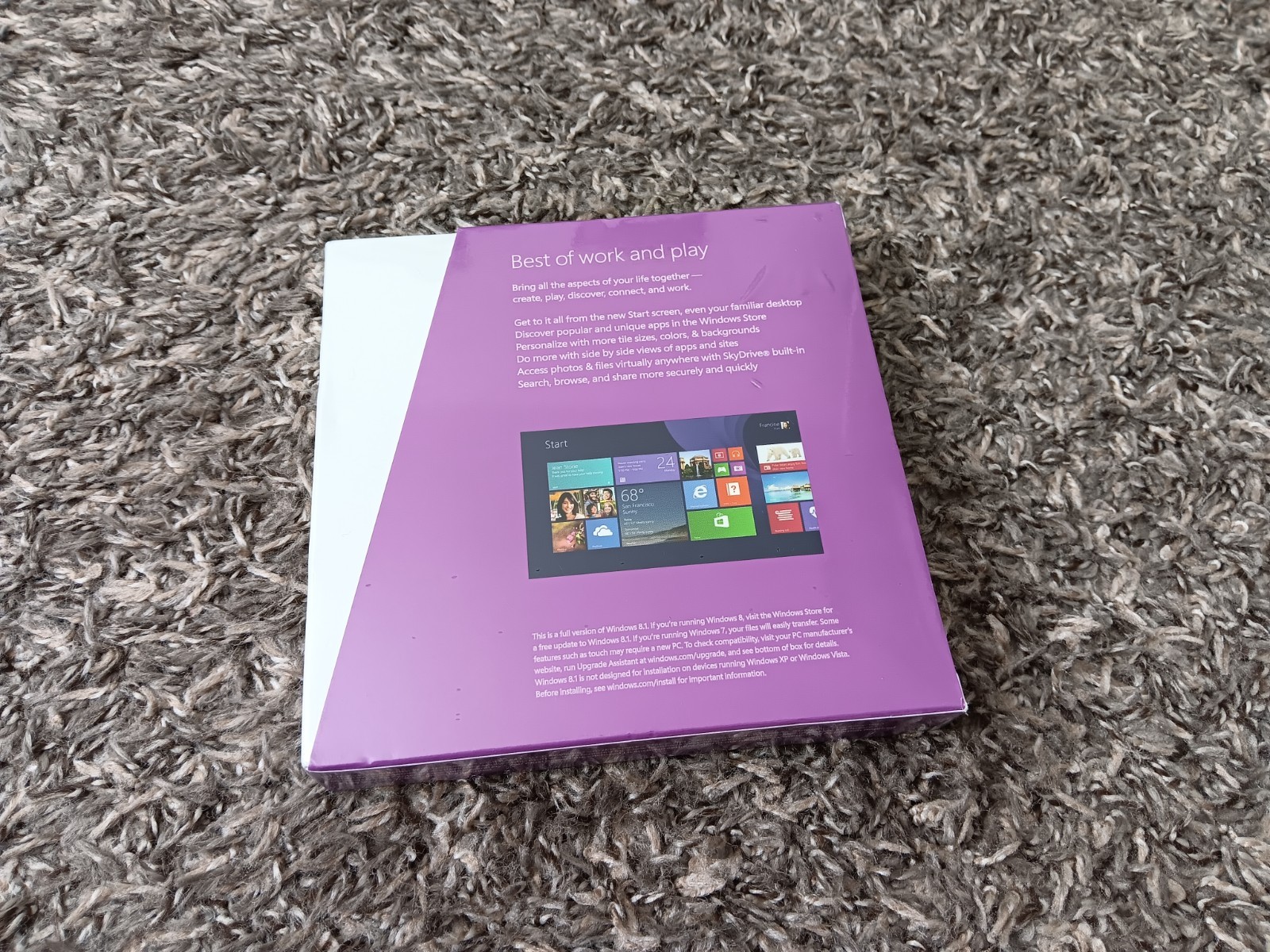 Microsoft Windows 8.1 Full Version 32 Bit/64 Bit SKU WN7-00578 Sealed Retail Box