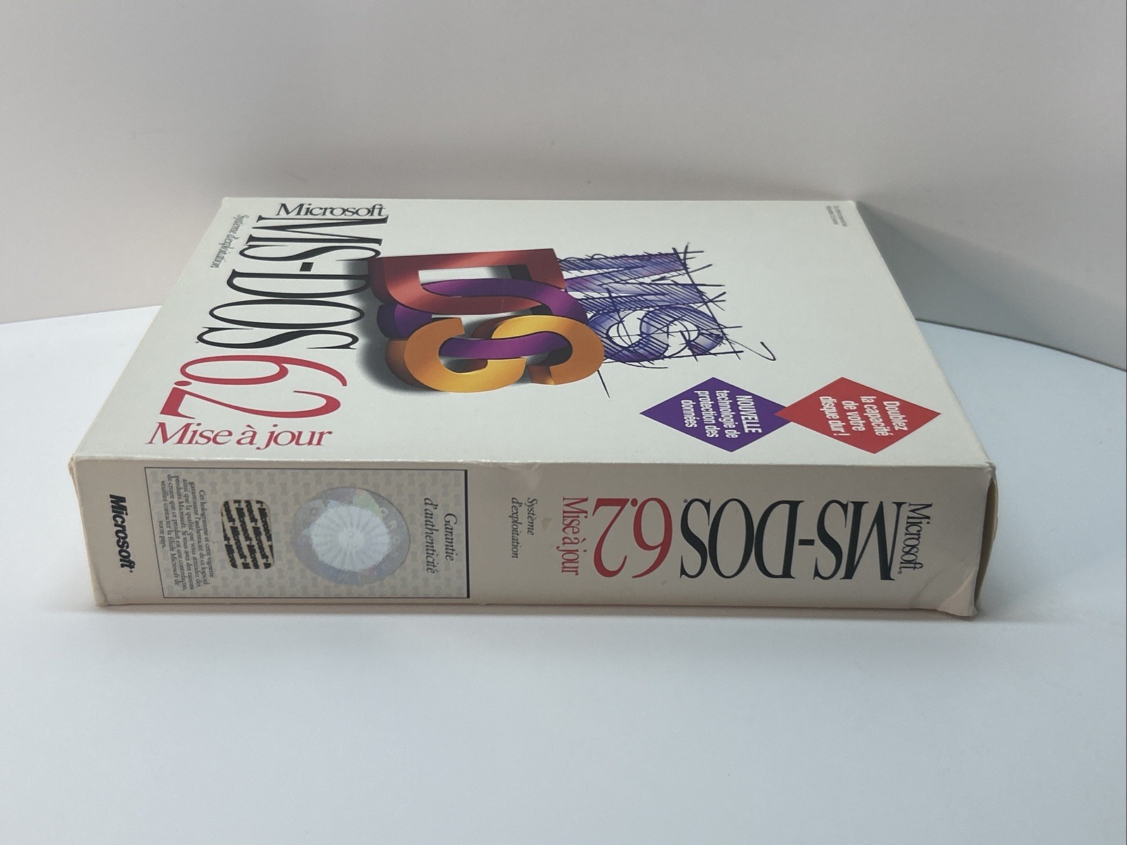 Microsoft MS-DOS 6.2 Upgrade – Big Box With 3.5″ disks – FRENCH