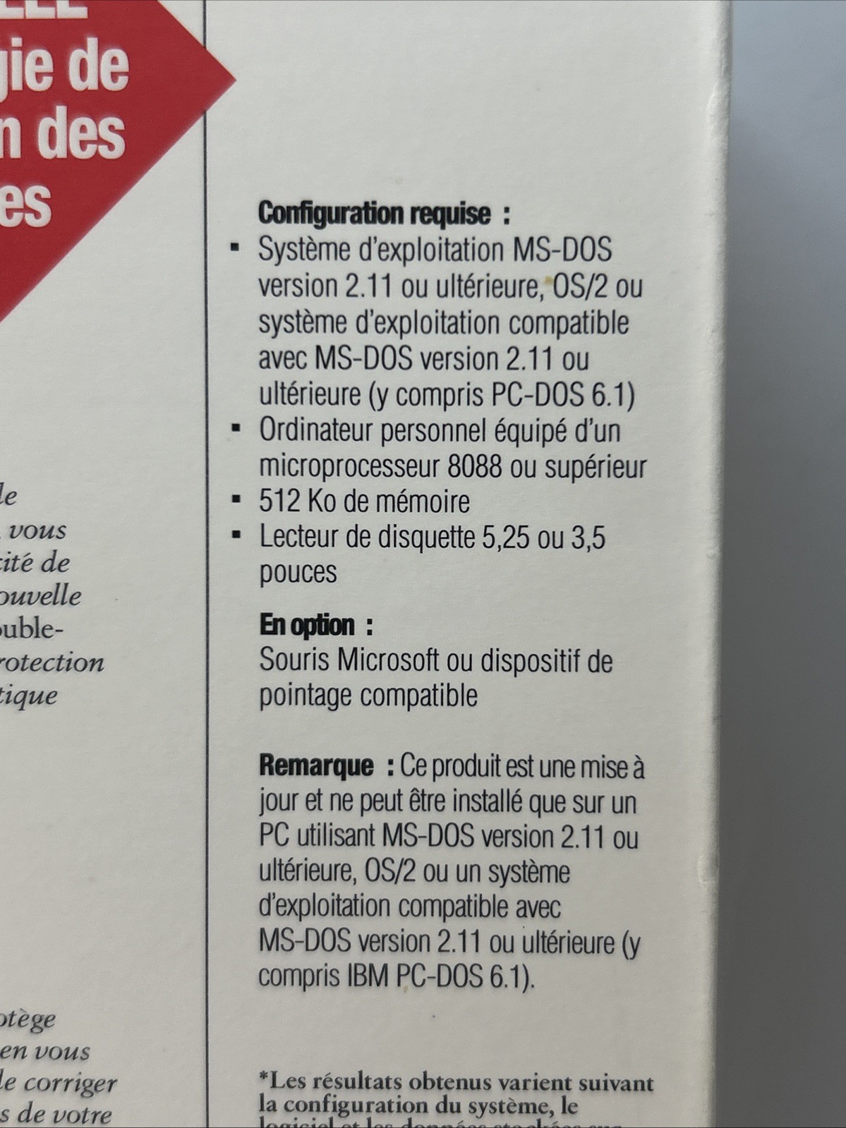Microsoft MS-DOS 6.2 Upgrade – Big Box With 3.5″ disks – FRENCH