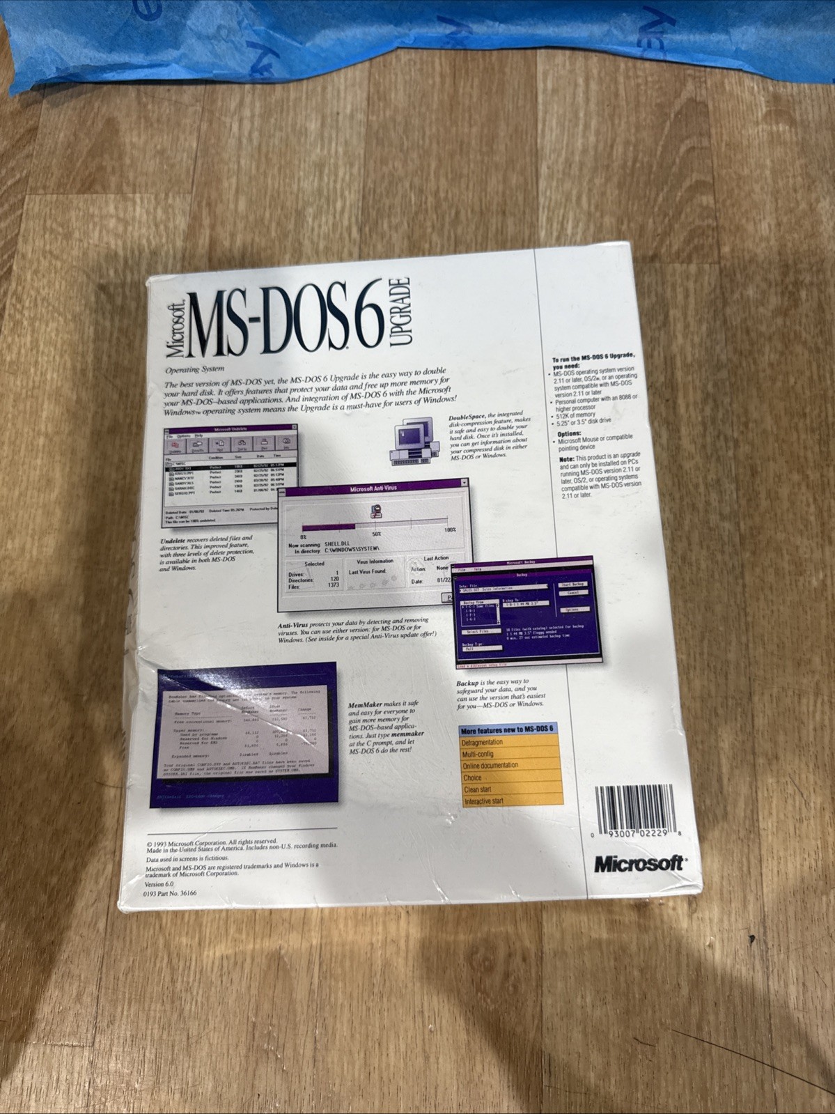 SEALED Microsoft MS DOS 6 Upgrade 5.25 Floppy Disc Operating System