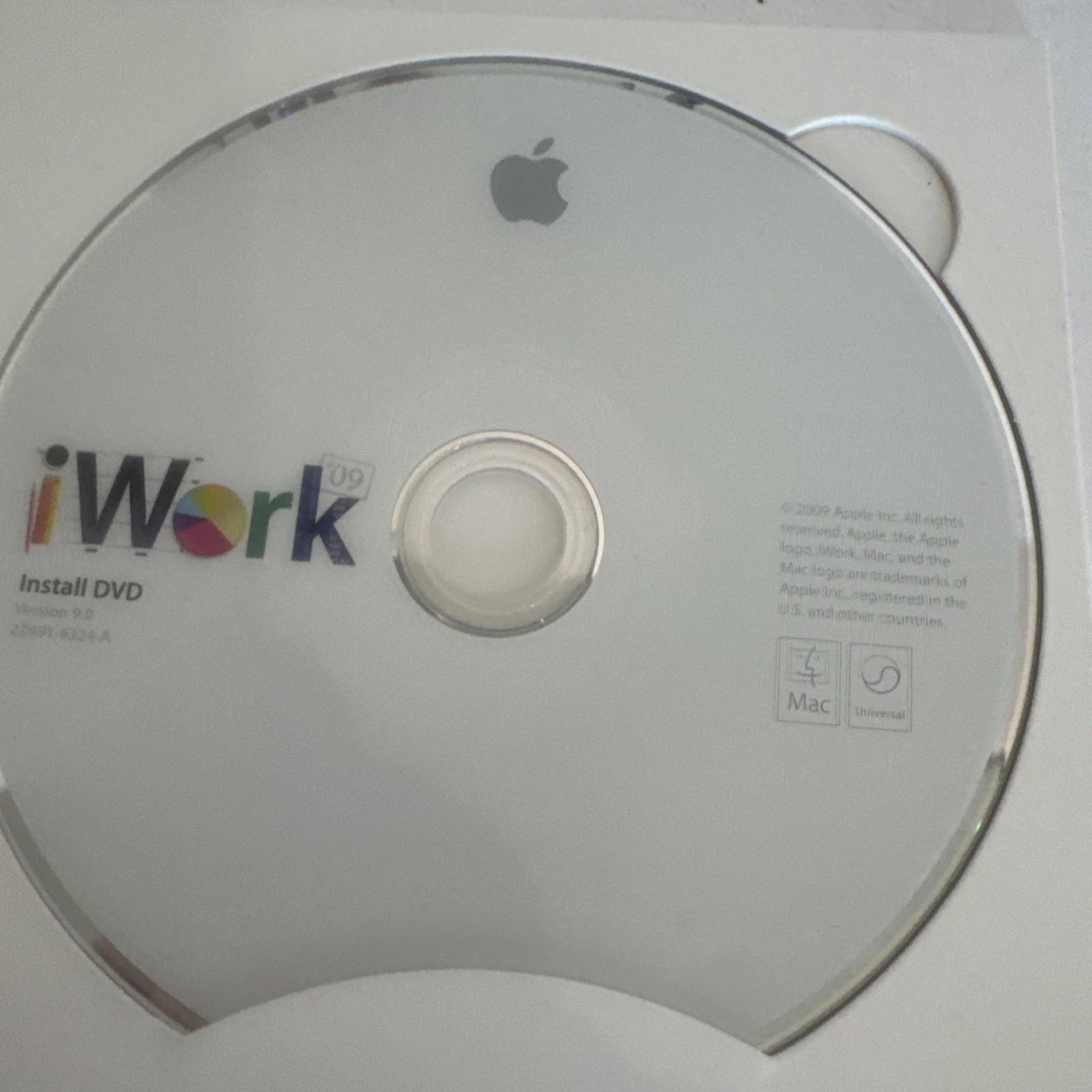 Apple Mac OS X Version V10.5 2007 Leopard & 2009 IWork V9.0