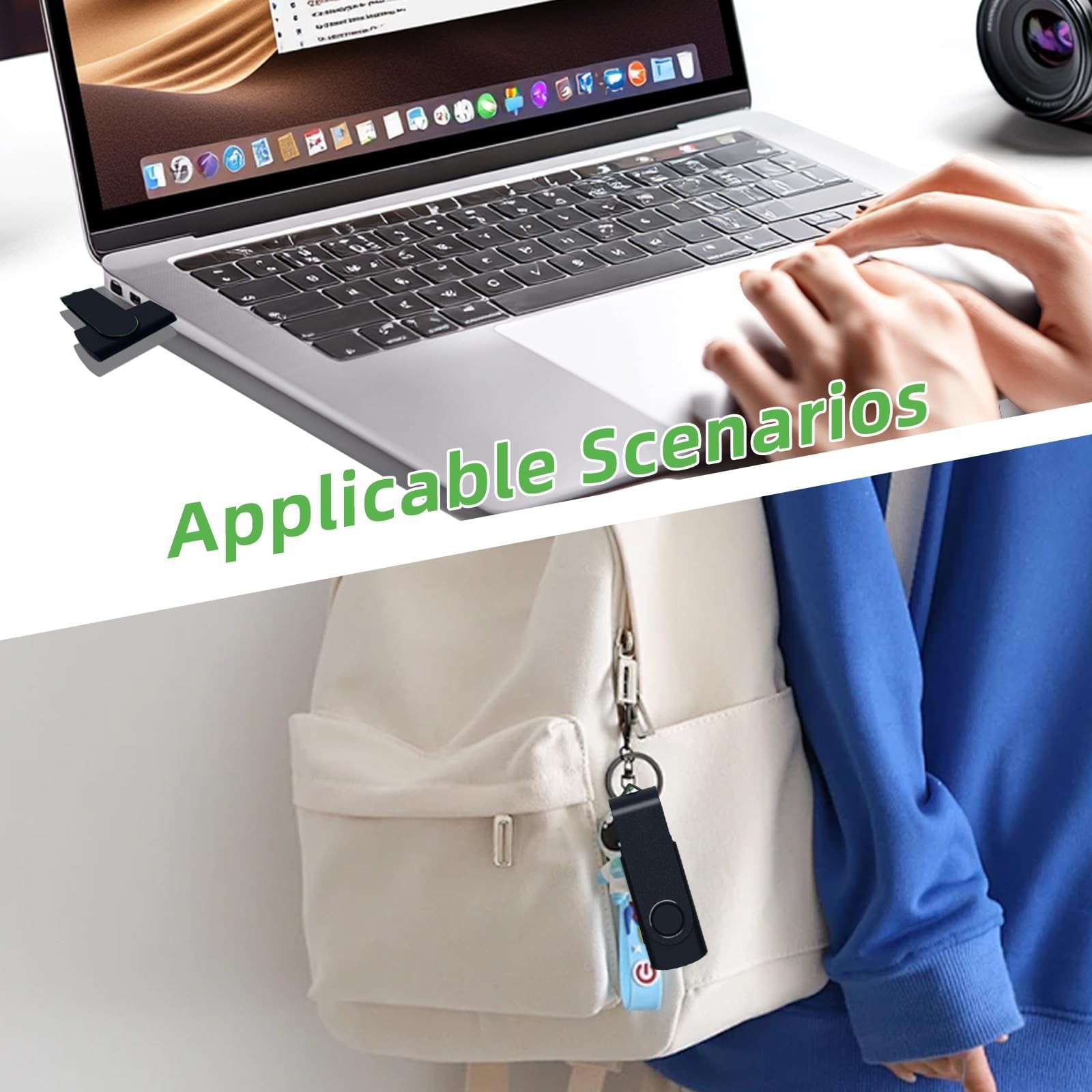 1PCS USB Flash Drive 4GB,1 Type – C Adapters,USB 2.0 Thumb USB Drives with 1 …