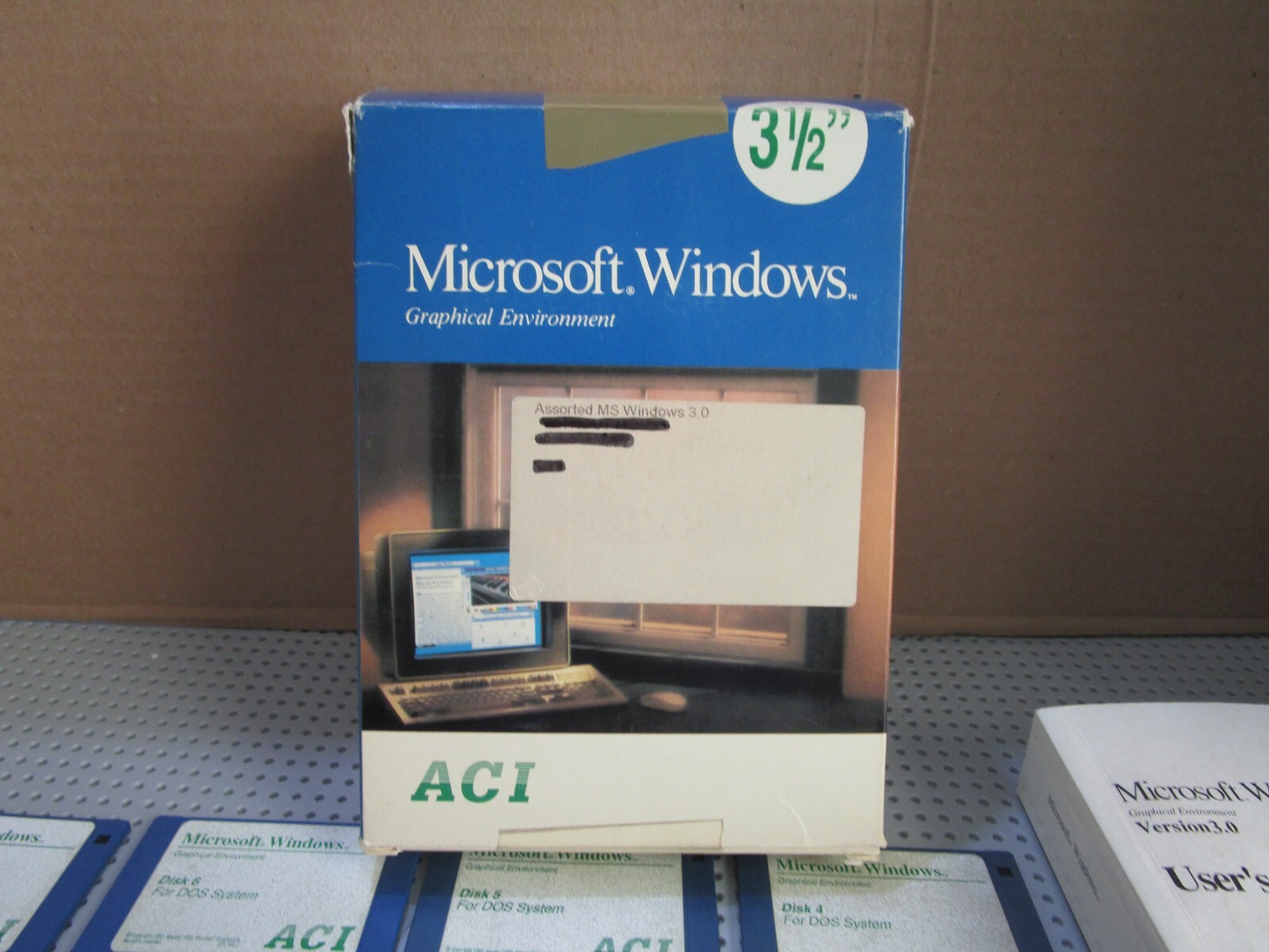 VINTAGE MICROSOFT WINDOWS 1995 GRAPHICAL ENVIRONMENT FOR DOS 3.0 VERSION-7 DISKS
