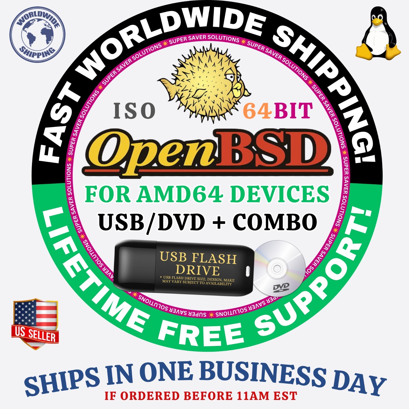 OpenBSD Linux OS ISO – ALL VERSIONS – 64BIT USB-DVD, LIVE-FULL BOOT, MAC PC