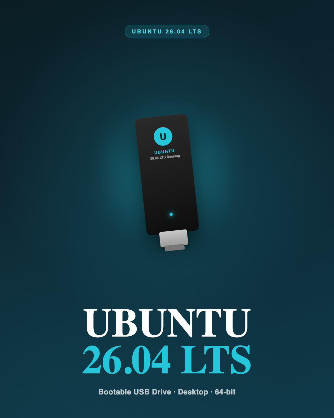 Ubuntu 26.04 LTS Desktop USB – Bootable 64-bit Live or Install April 2026