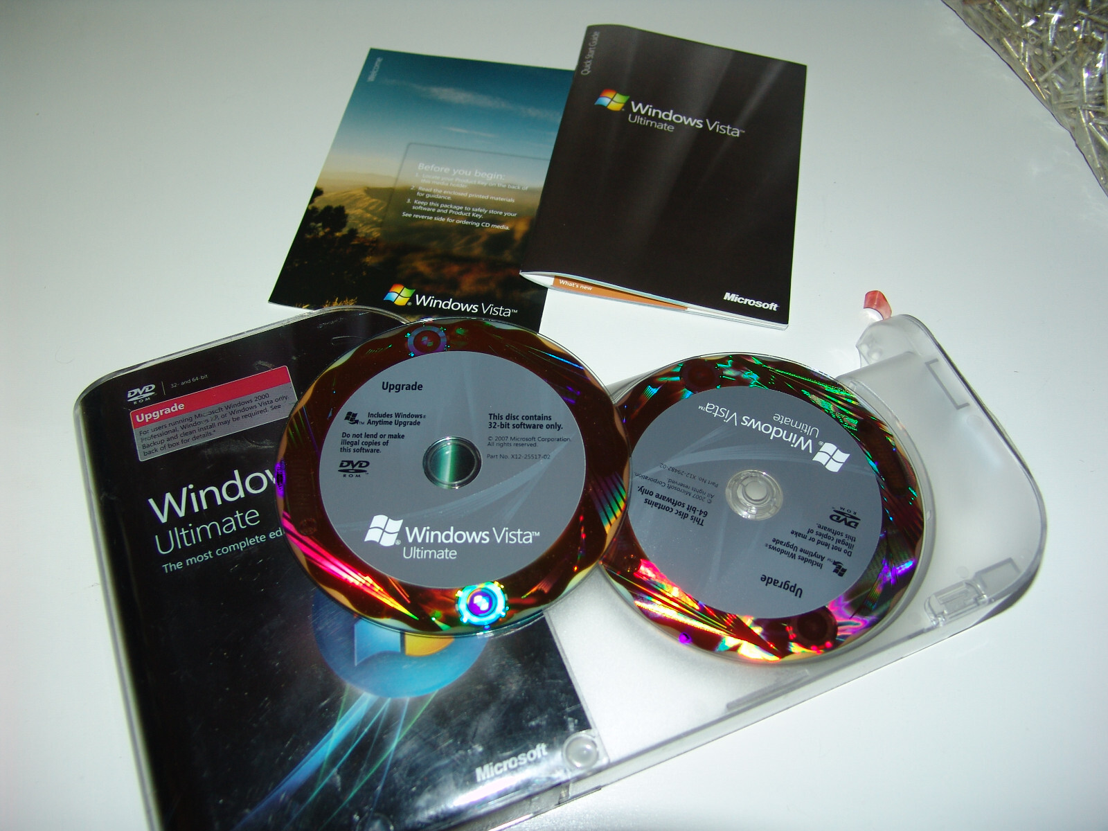 Microsoft Windows Vista Ultimate Upgrade 32 & 64 Bit Genuine Retail 2-Discs