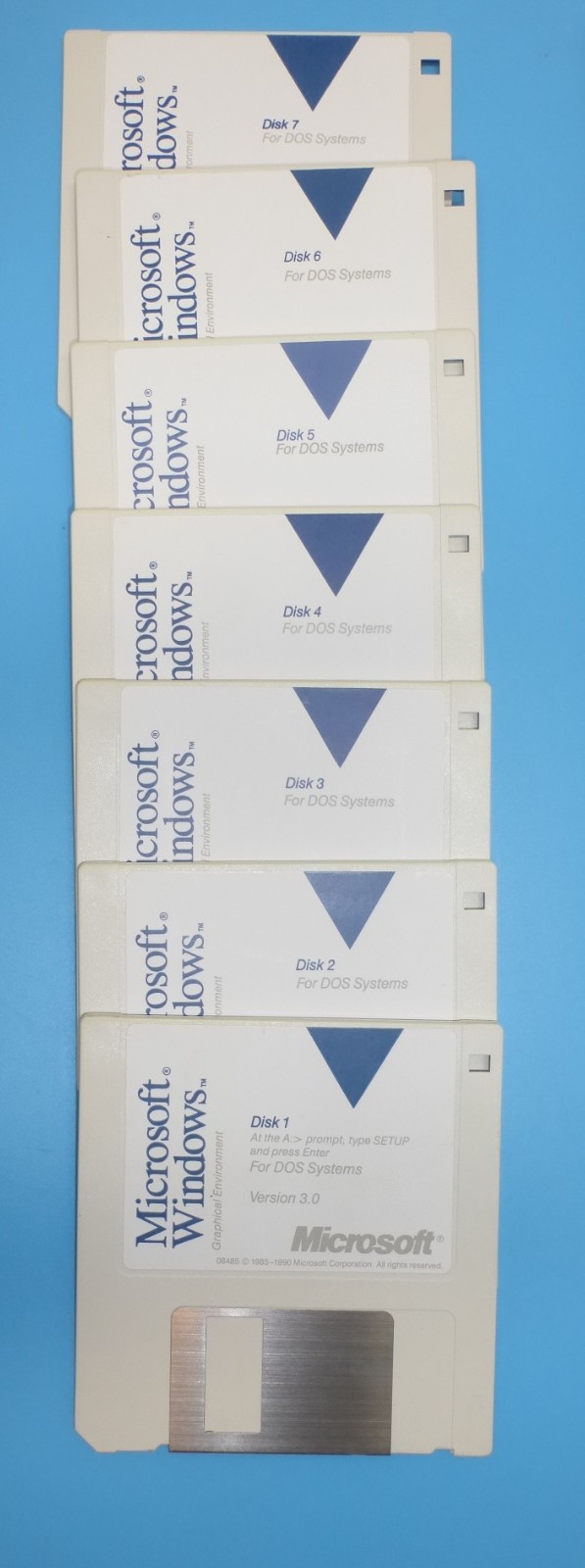 Vintage Microsoft Windows 3.0 DOS Excel Word Point PC Tools Floppy Disk Software