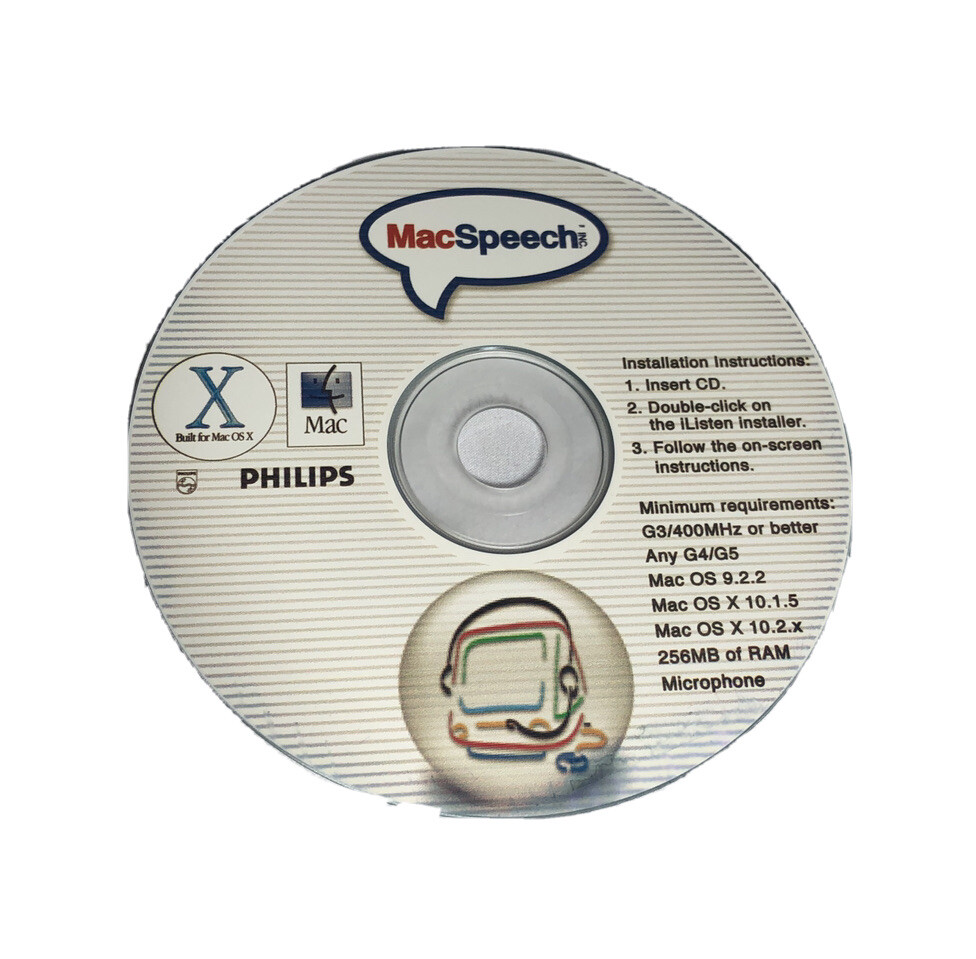 Mac Speech Built For Mac OS X Disc Software Computer