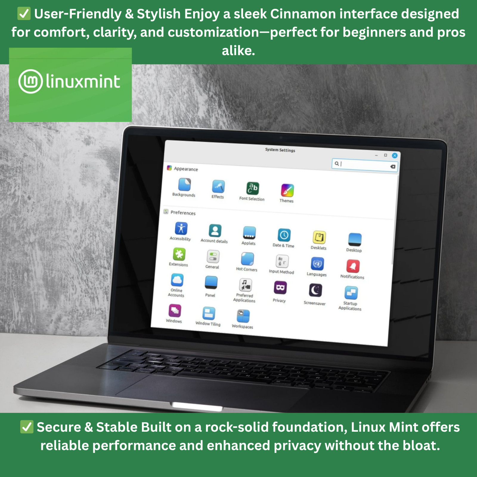 Operating System LINUX MINT 22 Cinnamon (64bit) BOOTABLE Physical Disc.