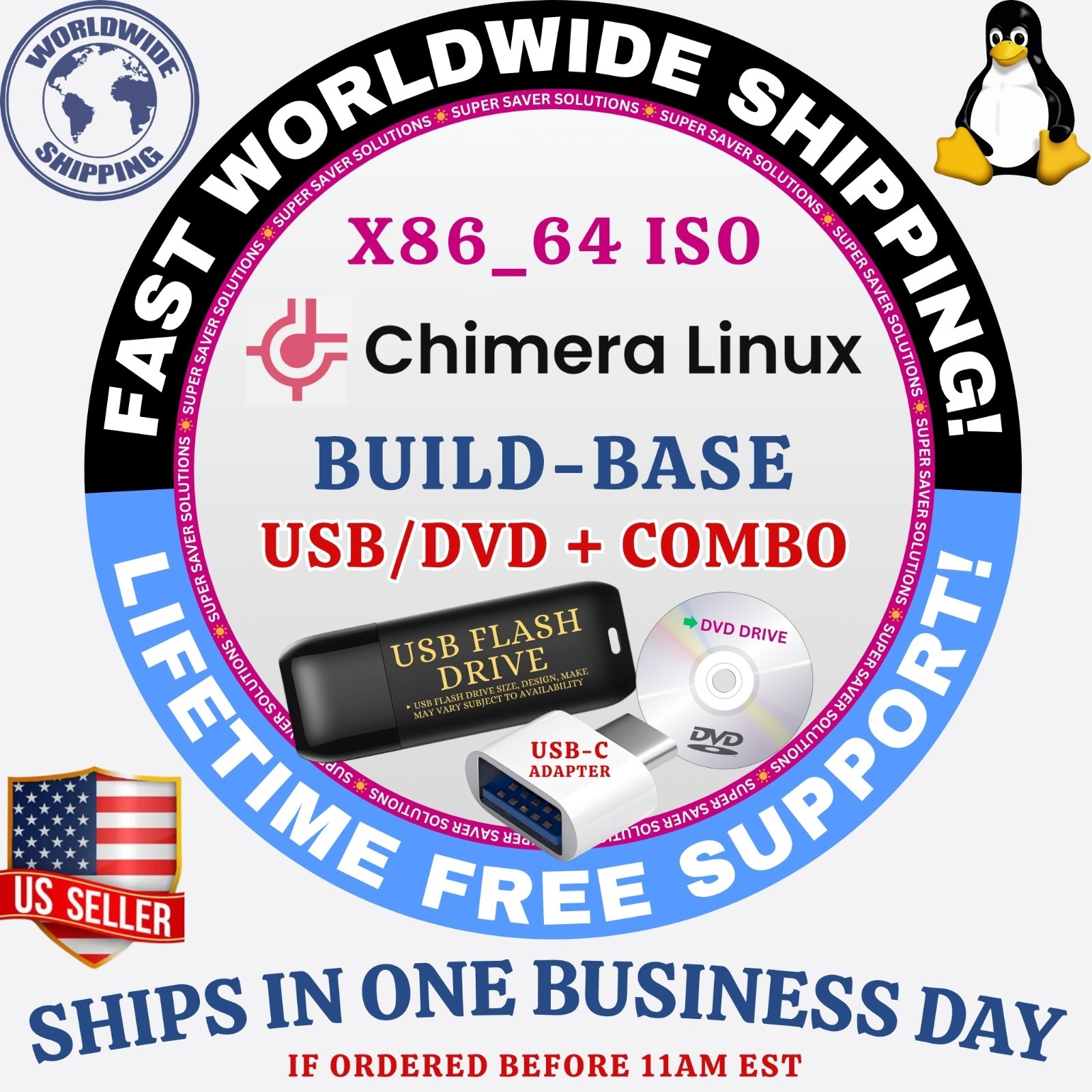 CHIMERA LINUX OS | LATEST BUILDS ISO | DVD, USB | FAST SHIPPING