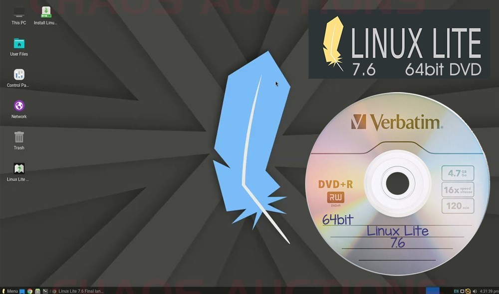 LINUX LITE 5.4 INSTALL & LIVE 64bit DVD