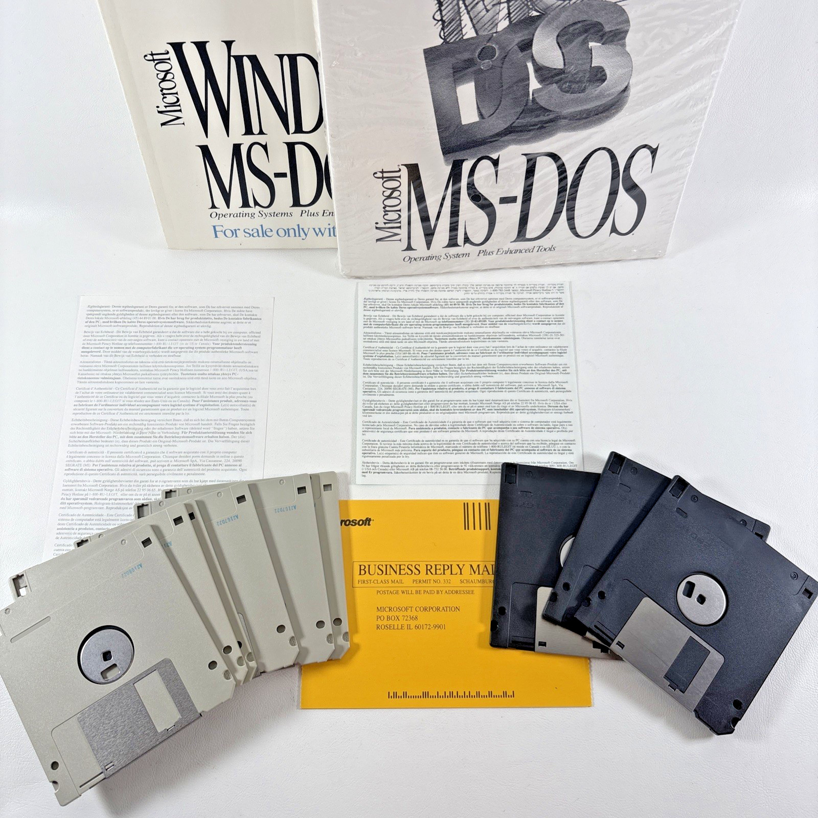 Windows 3.1 & MS-DOS 6.22 User Guides w/DISKS & Certificates of Authenticity